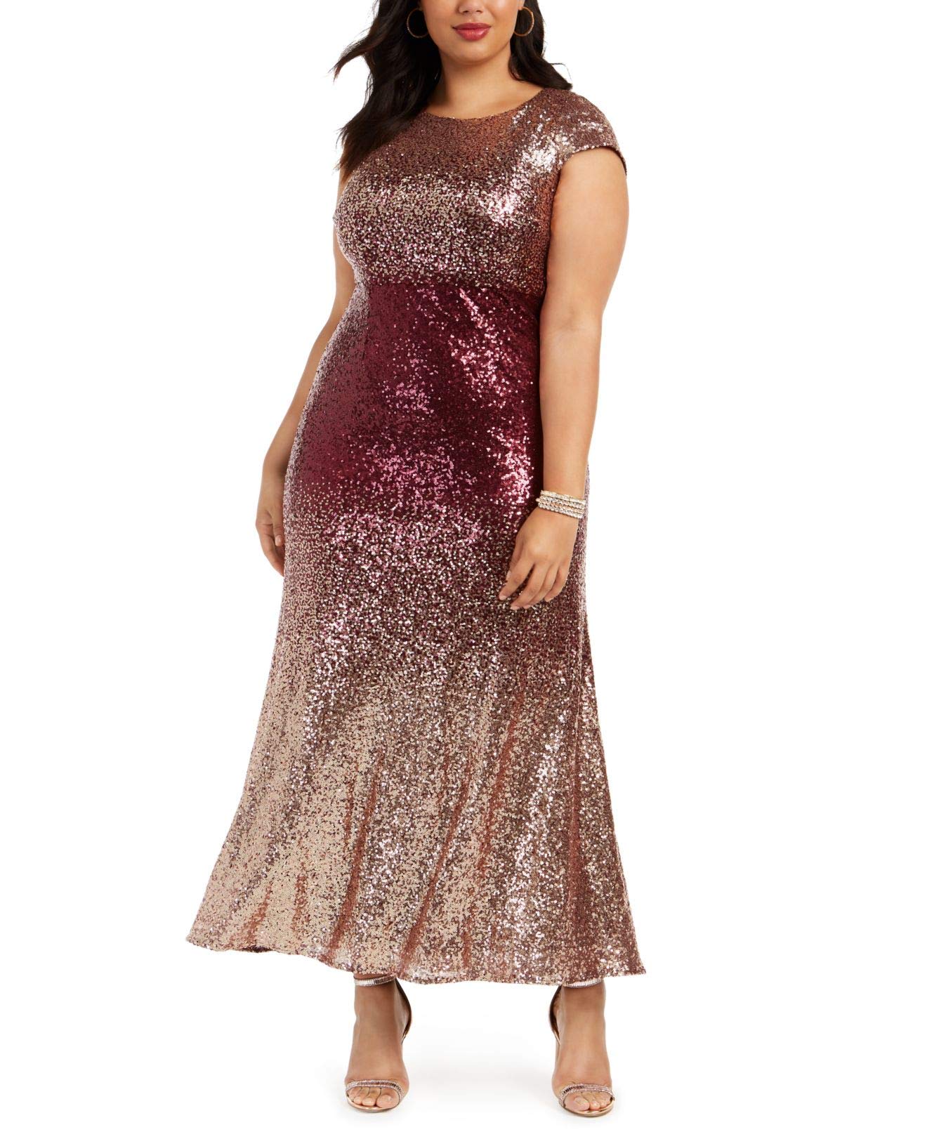 Alex Evenings Women's Plus Size Long Sequin Dress thumbnail 2