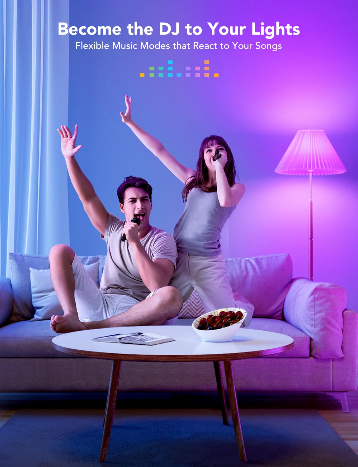 Govee Smart Light Bulbs 100 Lumens, Color Changing Light Bulbs RGBWW Dimmable, Works with Alexa & Google Assistant, Color Lights Bulb, 12W 85W Equivalent A19 LED Bulbs for Bedroom Living Room, 2 Pack: 2