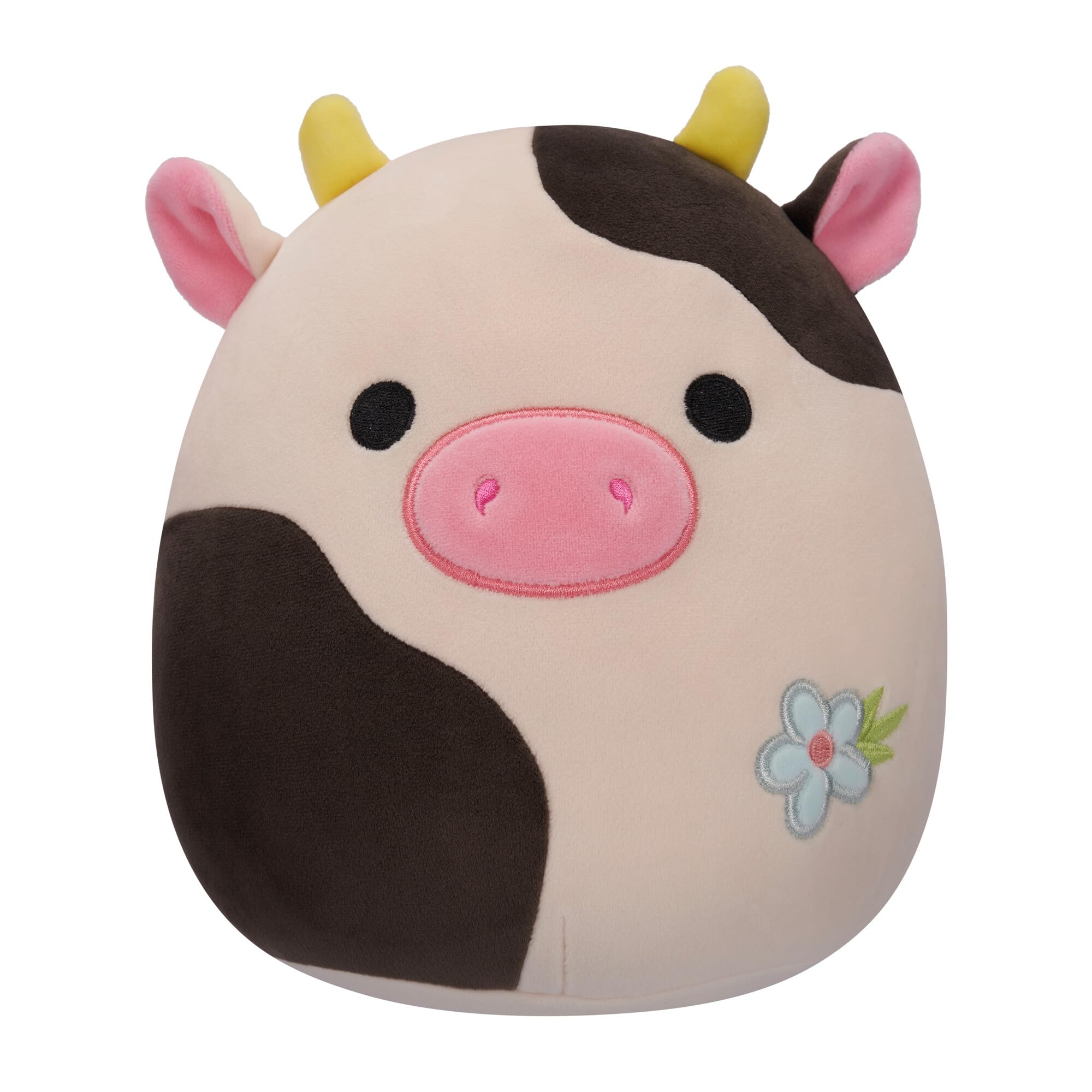 Squishmallows Original 8-Inch Connor  with Blue Flower Embroidery - Official Jazwares Plush: Cow