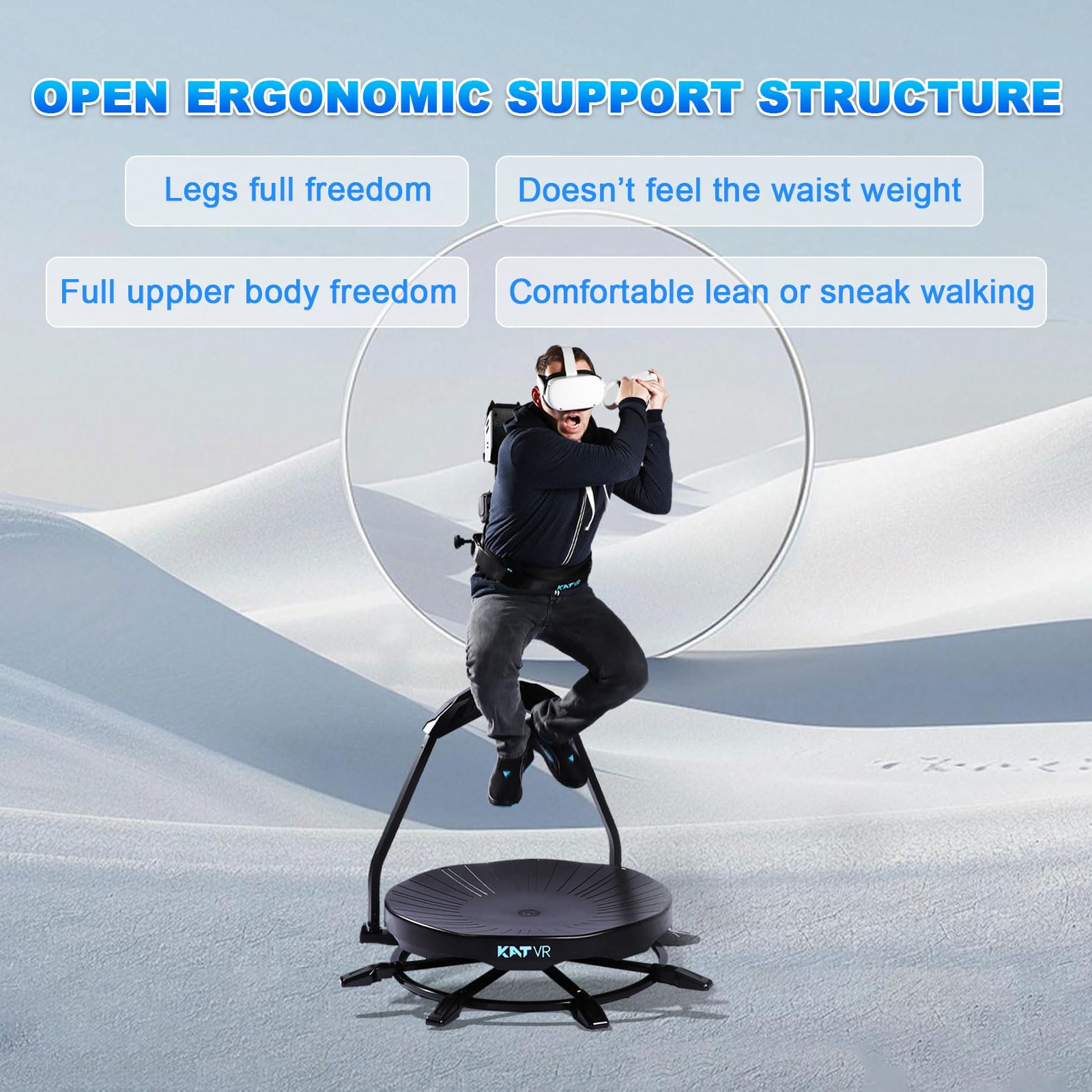 KATVR 360 VR Treadmill, Virtual Reality Treadmill for Immersive Gaming Experience, Perfect for Home Fitness, Gaming Enthusiasts and Wellness