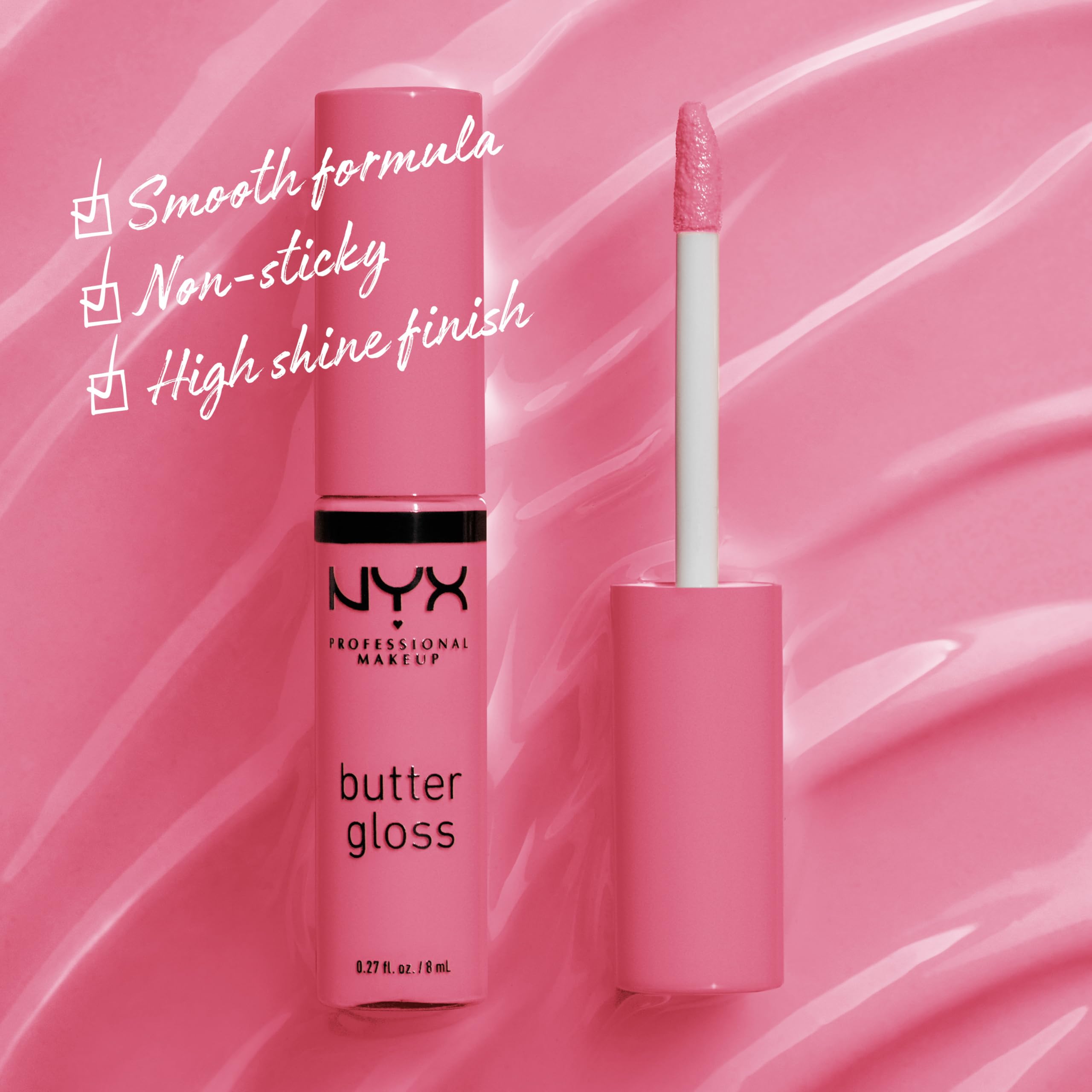 NYX PROFESSIONAL MAKEUP Butter Gloss, Non-Sticky Lip Gloss - Licorice (Black): 09 Vanilla Cream Pie 0.27 Fl Oz (Pack of 1)