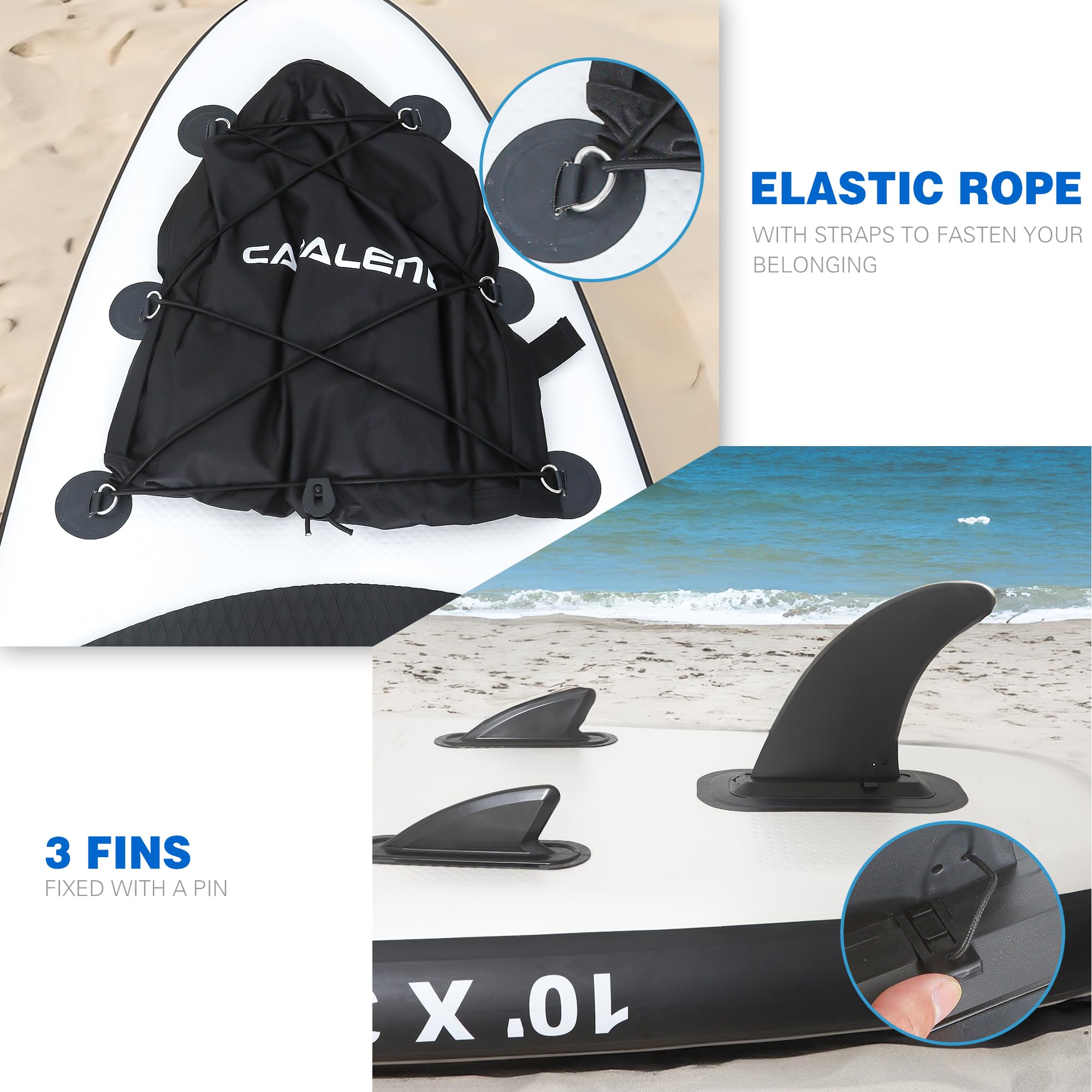 CADALENE Inflatable Stand Up Paddle Board with SUP Accessories, Inflatable Paddle Board for Adults & Youth of All Skill Levels, Adjustable Paddle, Hand Pump, Leash, Nonslip Deck, Repair Kit: CADALENE Inflatable Stand Up Paddle Board with SUP Accessories, Inflatable Paddle Board for Adults & Youth of All Skill Levels, Adjustable Paddle, Hand Pump, Leash, Nonslip Deck, Repair Kit