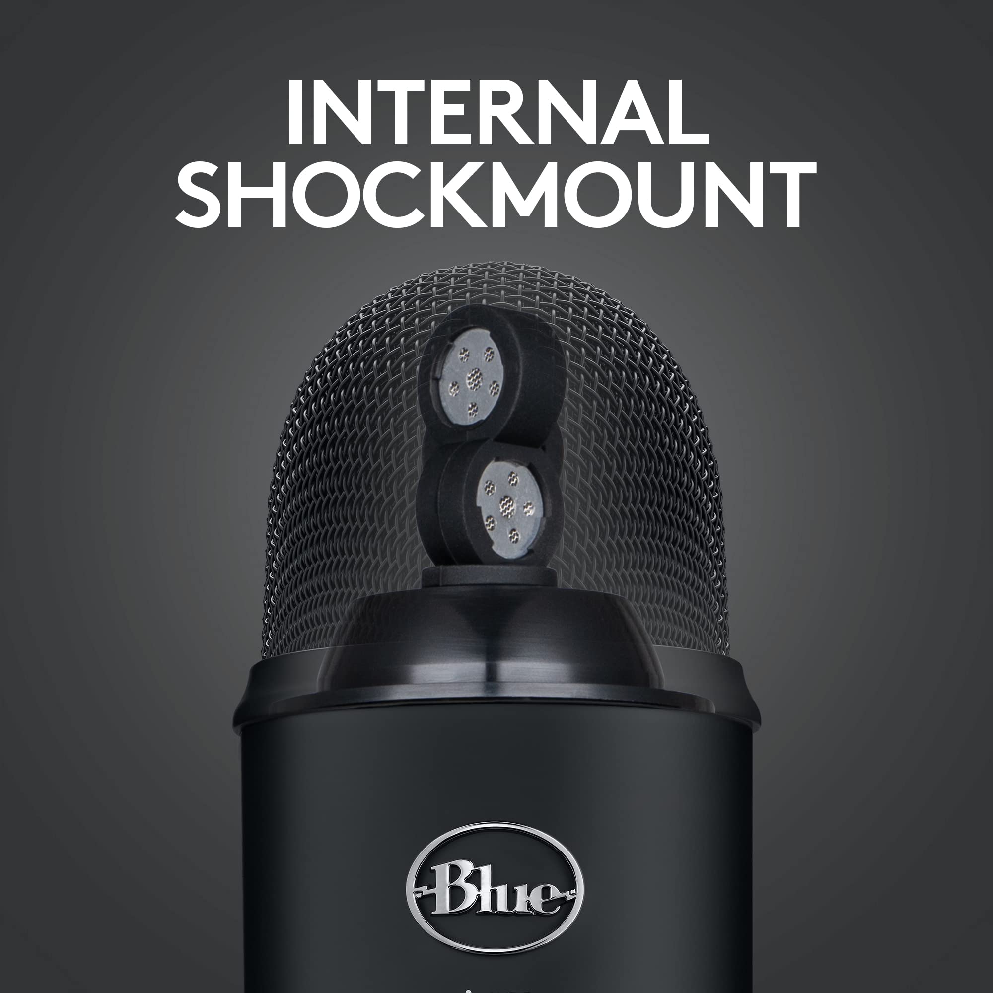 Logitech for Creators Blue Microphones Yeti USB Microphone (Blackout): Mic + Streaming Kit Blackout