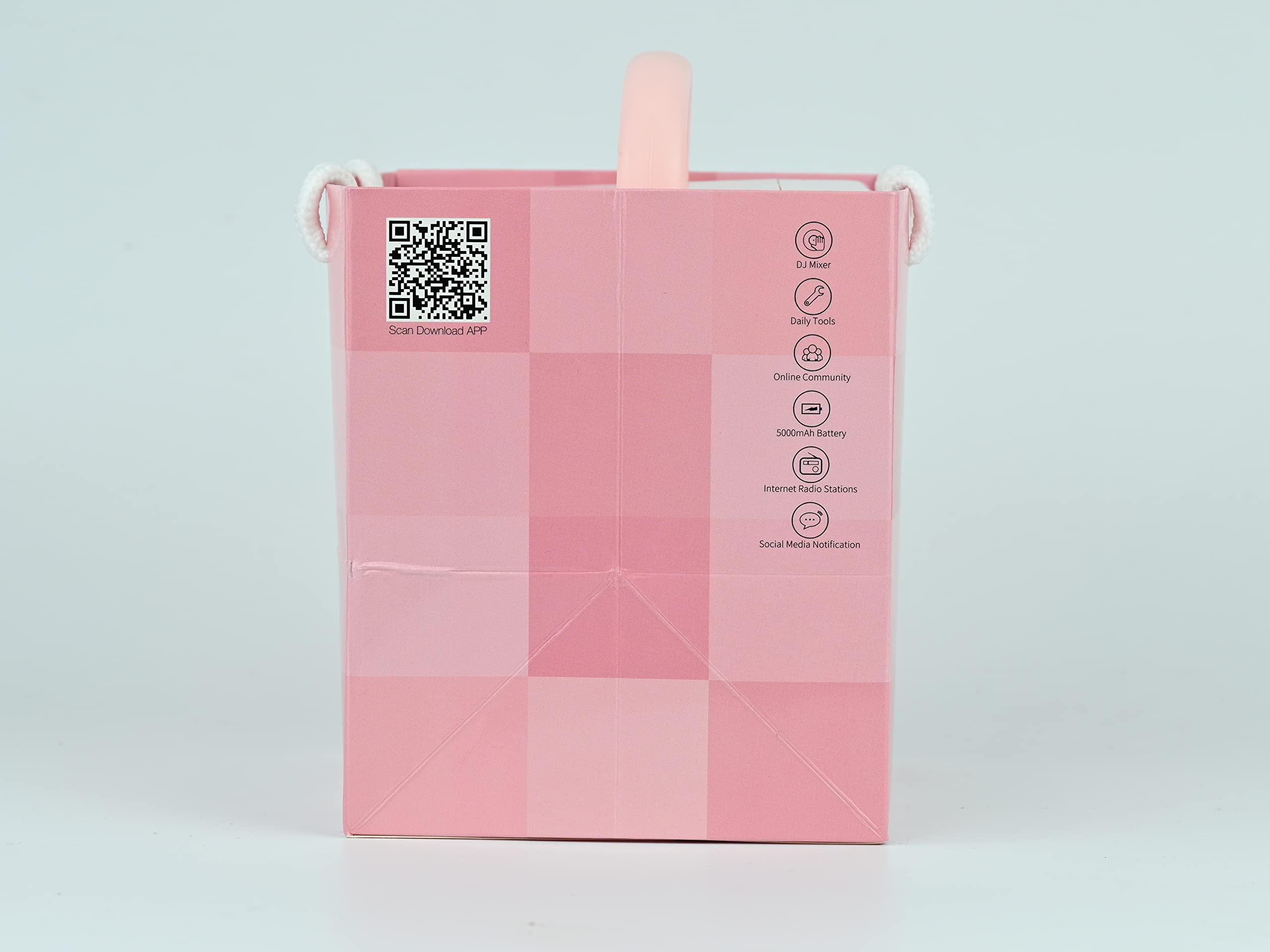 Divoom Ditoo Retro Pixel Art Game Bluetooth Speaker with 16X16 LED App Controlled Front Screen (): Pink