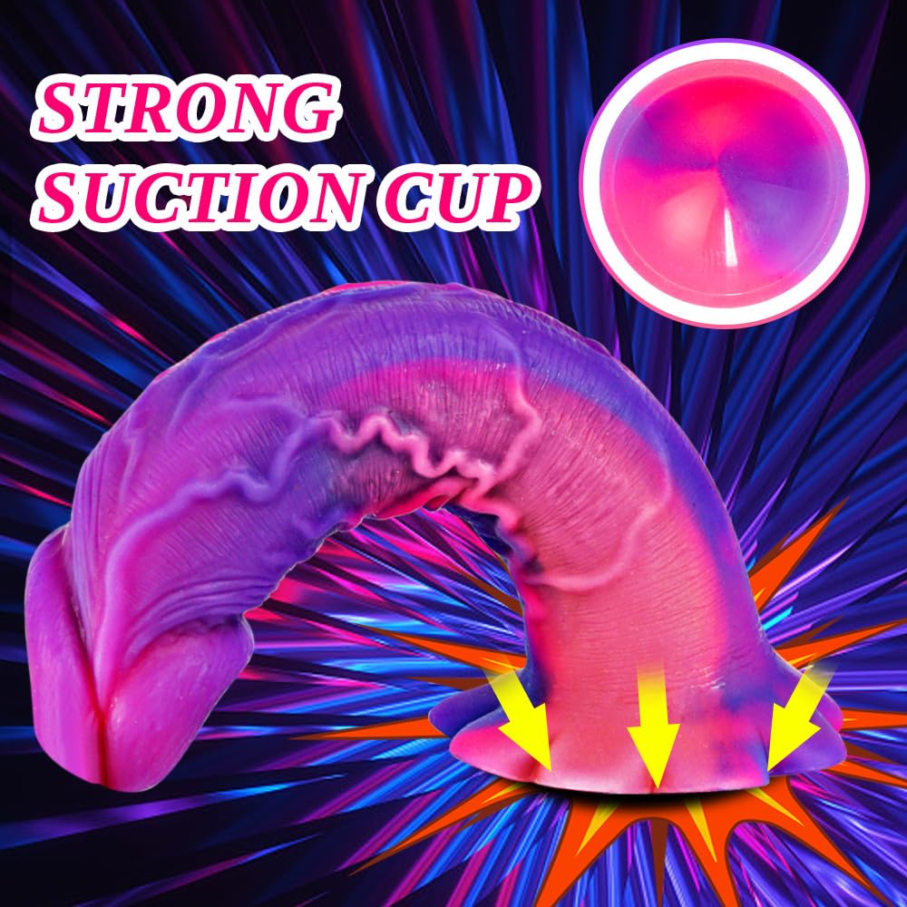 6 Inch Ultra Small Thin Dildo for Beginner Women Men, 5.5‘’ Cute Realistic Slim Dildo with Powerful Suction Cup, Purple Pink G-Spot Dildo Adult Penis Sex Toy for Vaginal and Anal Training Couples Gay: 10 inches