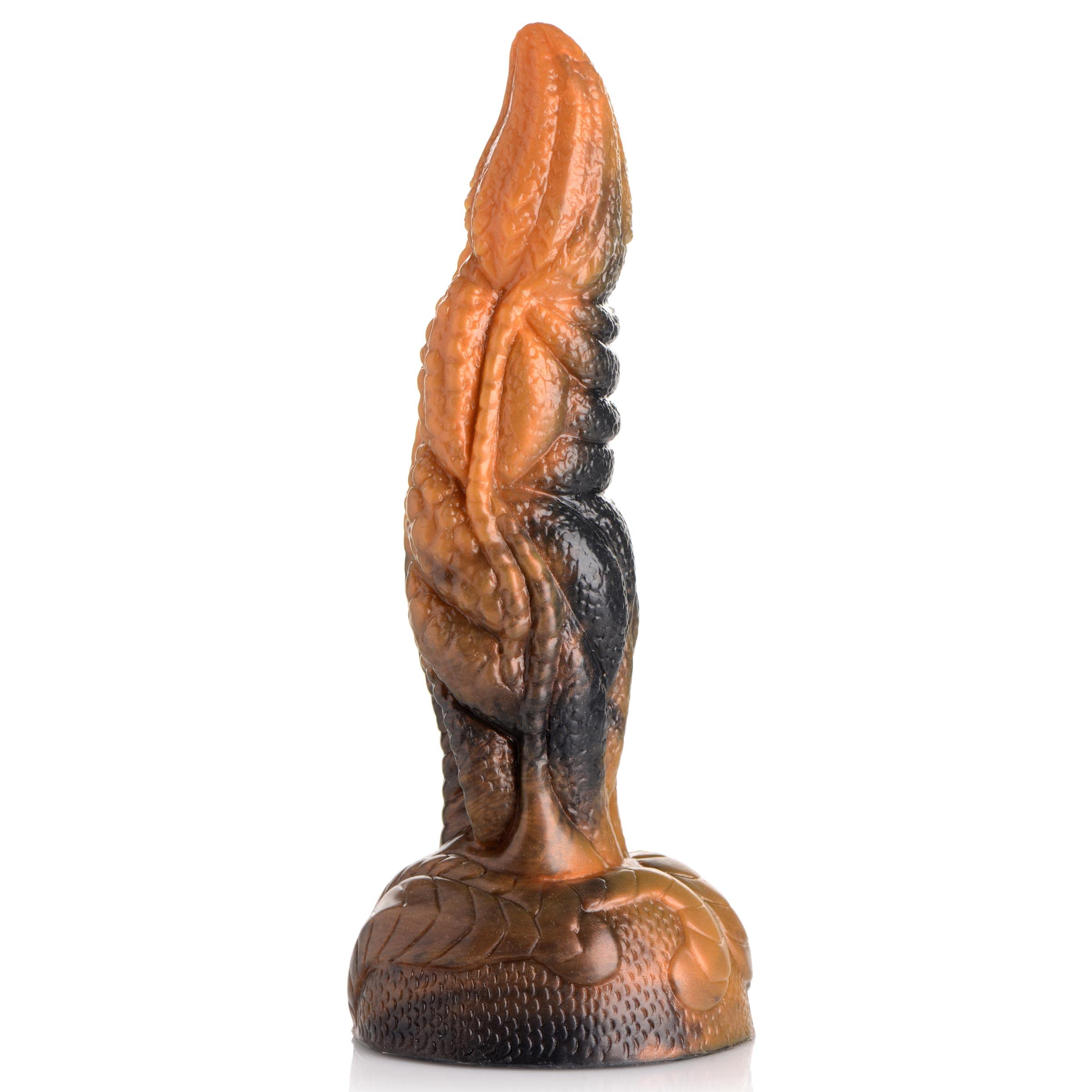 Creature Cocks Ravager Rippled Tentacle Silicone Dildo | Marbled, Muscular, and Wavy with Reptile Textures | Suction Cup Base and Harness Compatible, Made with Premium Silicone