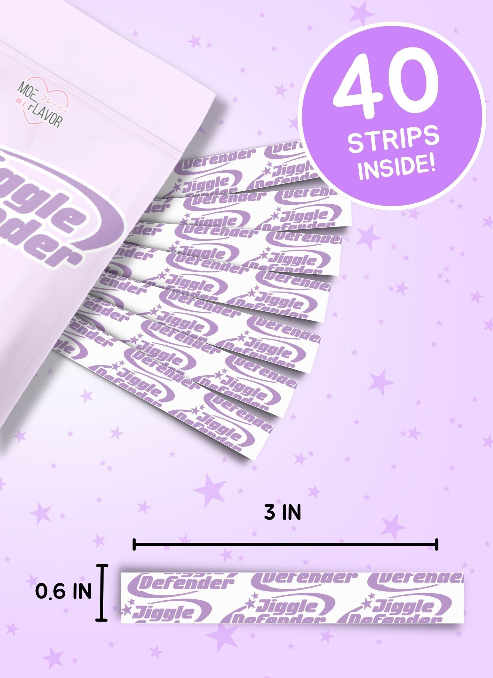 MOEFLAVOR Jiggle Defender - First Cosplay Lingerie Tape for Cosplayers - Heavy Duty Fabric Tapes for Fashion, Halloween & Holidays - Ultra Sticky 12 Hr Strength (Jiggle Defender Tape)