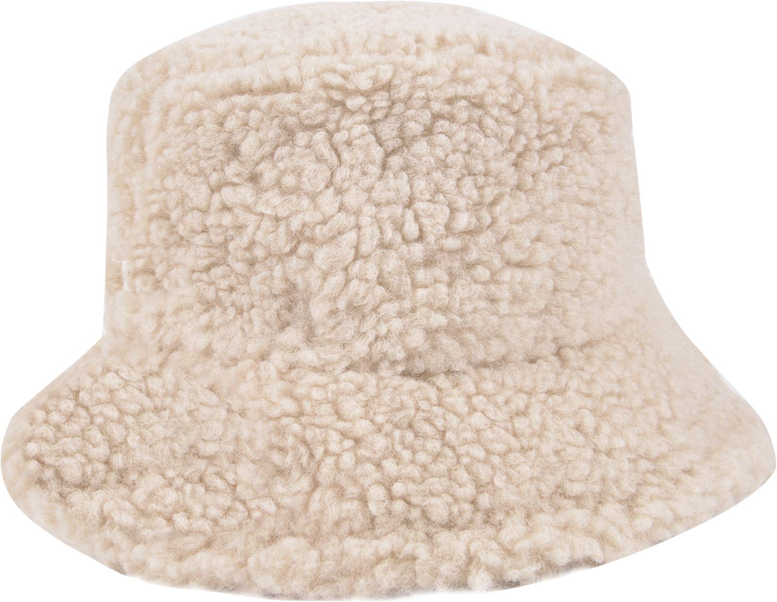 ChezAbbey Faux Fur Bucket Hat, Fuzzy Furry Winter Warm Fisherman Cap, Fluffy Teddy Sherpa Clothe Hats for Women Men Girls thumbnail 1
