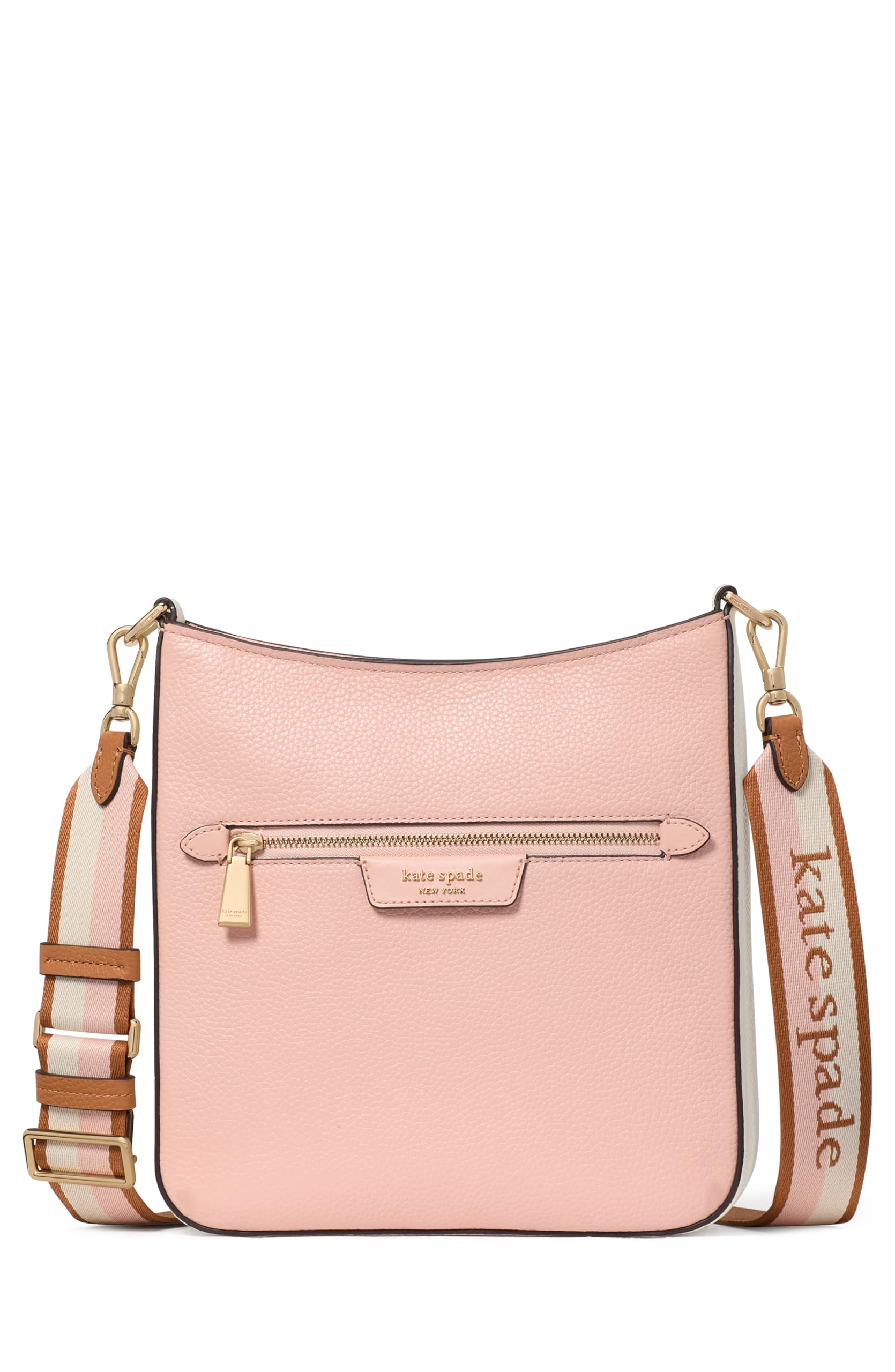 kate spade new york Hudson Pebbled Leather Large Messenger Crossbody
