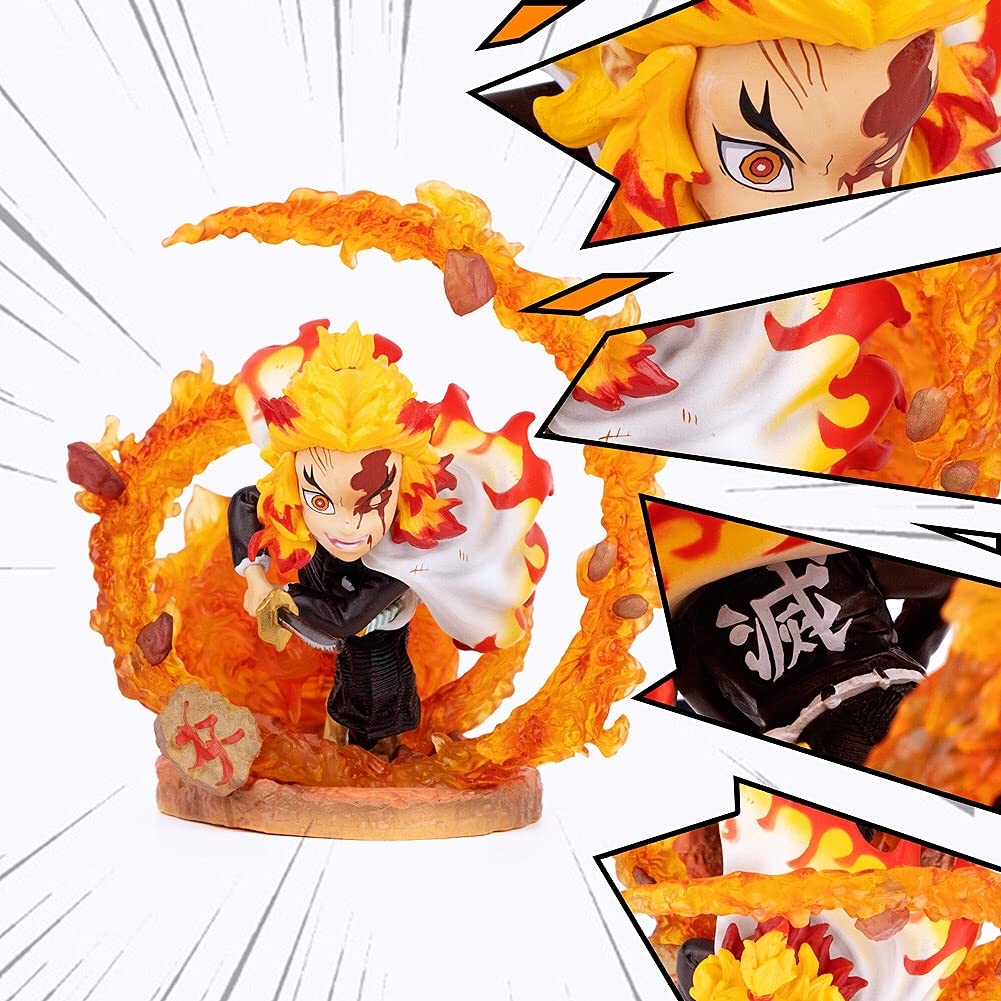 KELAKE GK Demon Slayer Rengoku  Statue Figurine Model Doll Collection Cute Birthday Gifts PVC: Kyoujurou Figure
