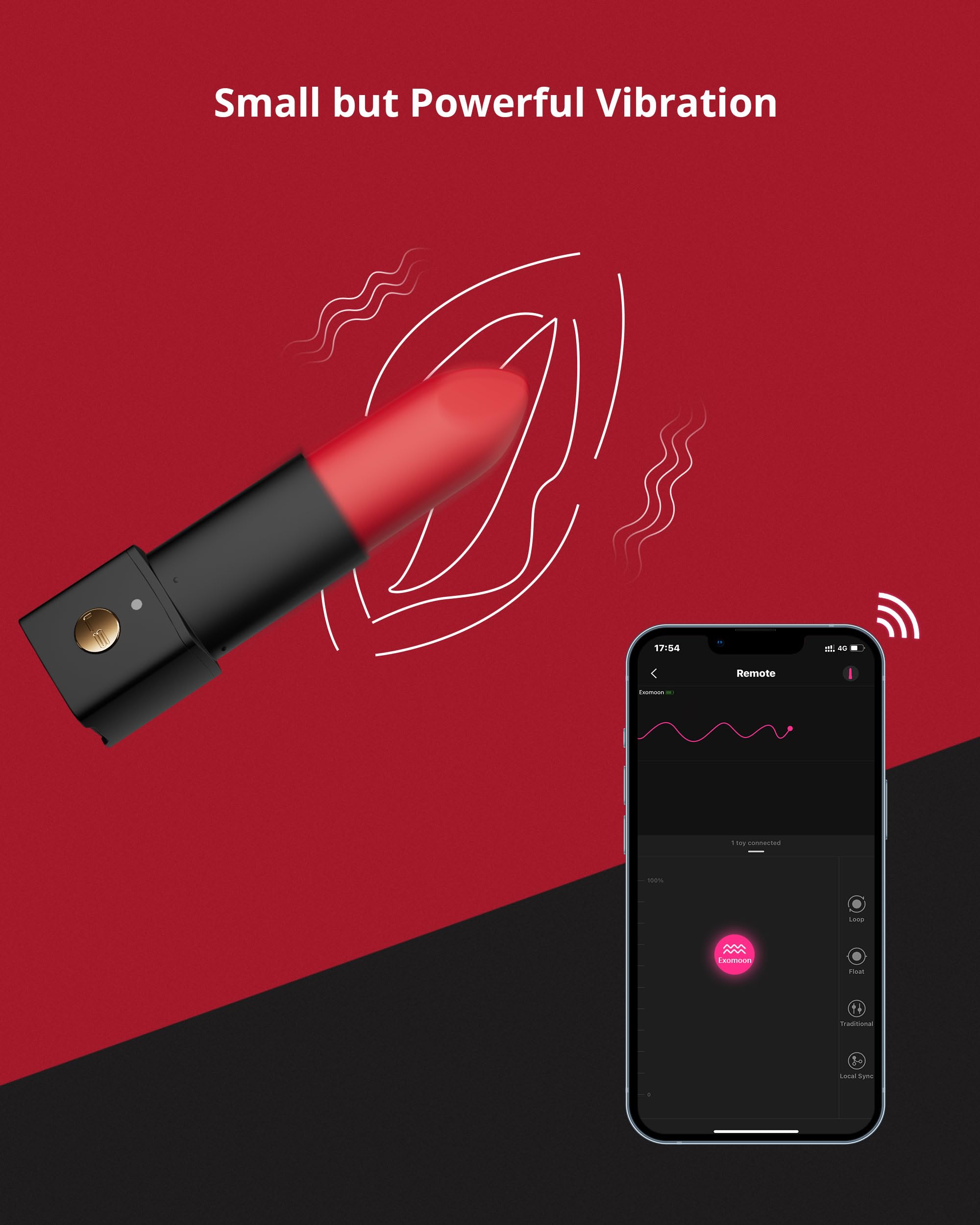 LOVENSE Exomoon Mini Bullet Vibrator Bluetooth Secret Lipstick Vibrator, Waterproof Nipple, Clitoris & G Spot Massager for Women, Small Portable Vibrating & Massaging Adult Sex Toys for Couples