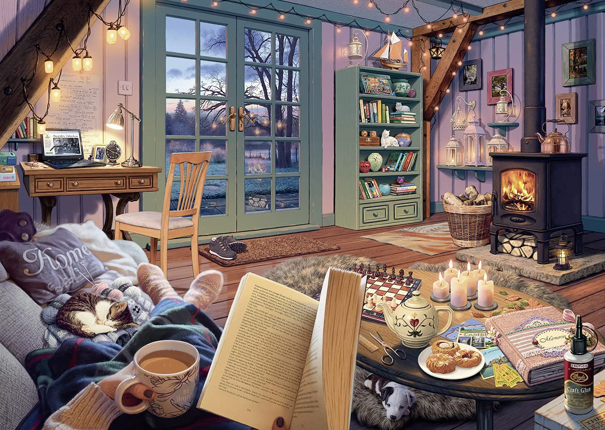 Ravensburger The Cosy Shed (1000 Piece Version of Cozy Retreat) Jigsaw Puzzle for Adults - Every Piece is Unique, Softclick Technology Means Pieces Fit Together Perfectly: Original Packaging