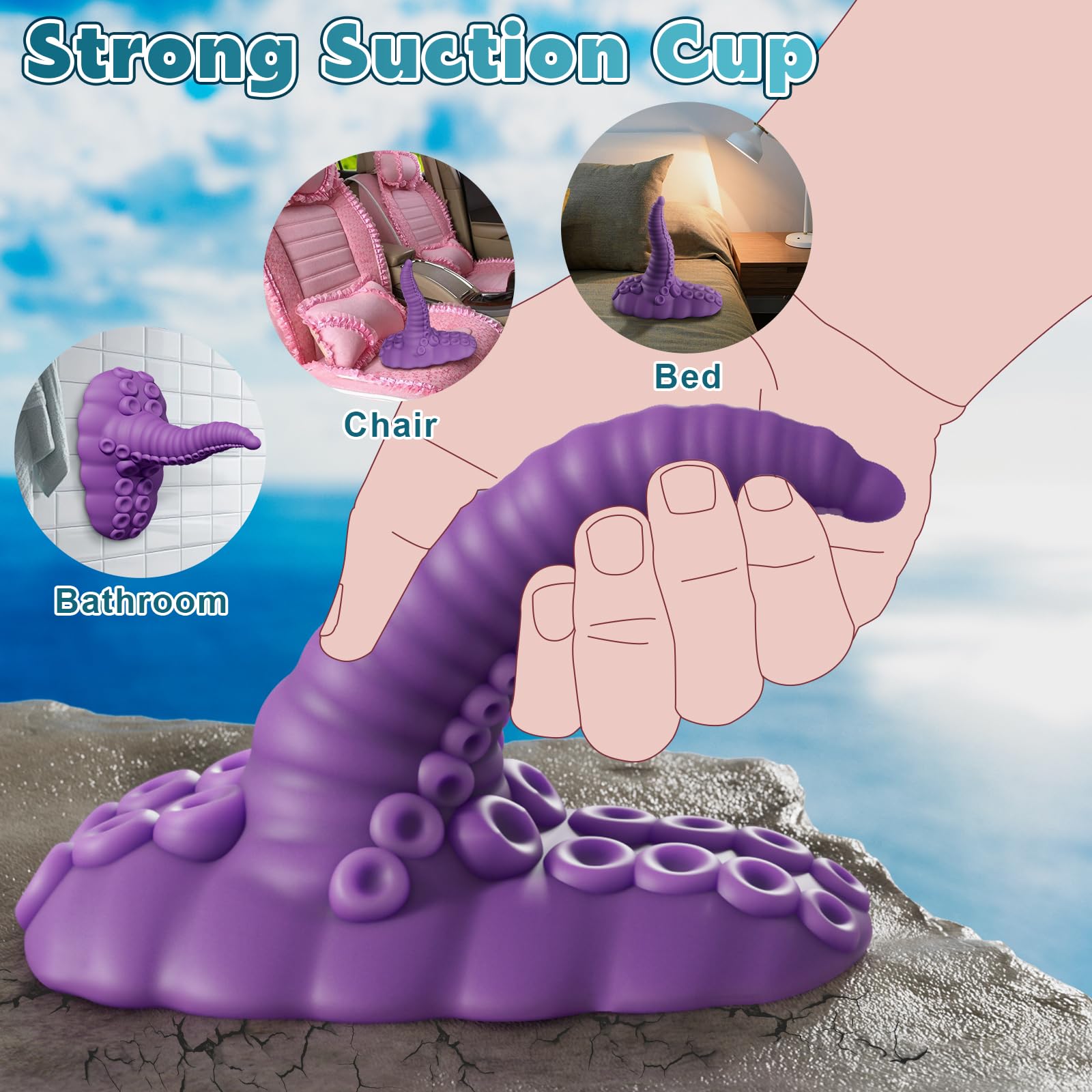 Women Sex Toys Monster Dildos - Adult Toy Fantasy Tentacle Dildo Vibrator with 10 Modes for G Spot Vagina Anal Stimulation, Vibrating Suction Cup Vibrator Silicone Dragon Dildo, Adult Sex Toys & Games