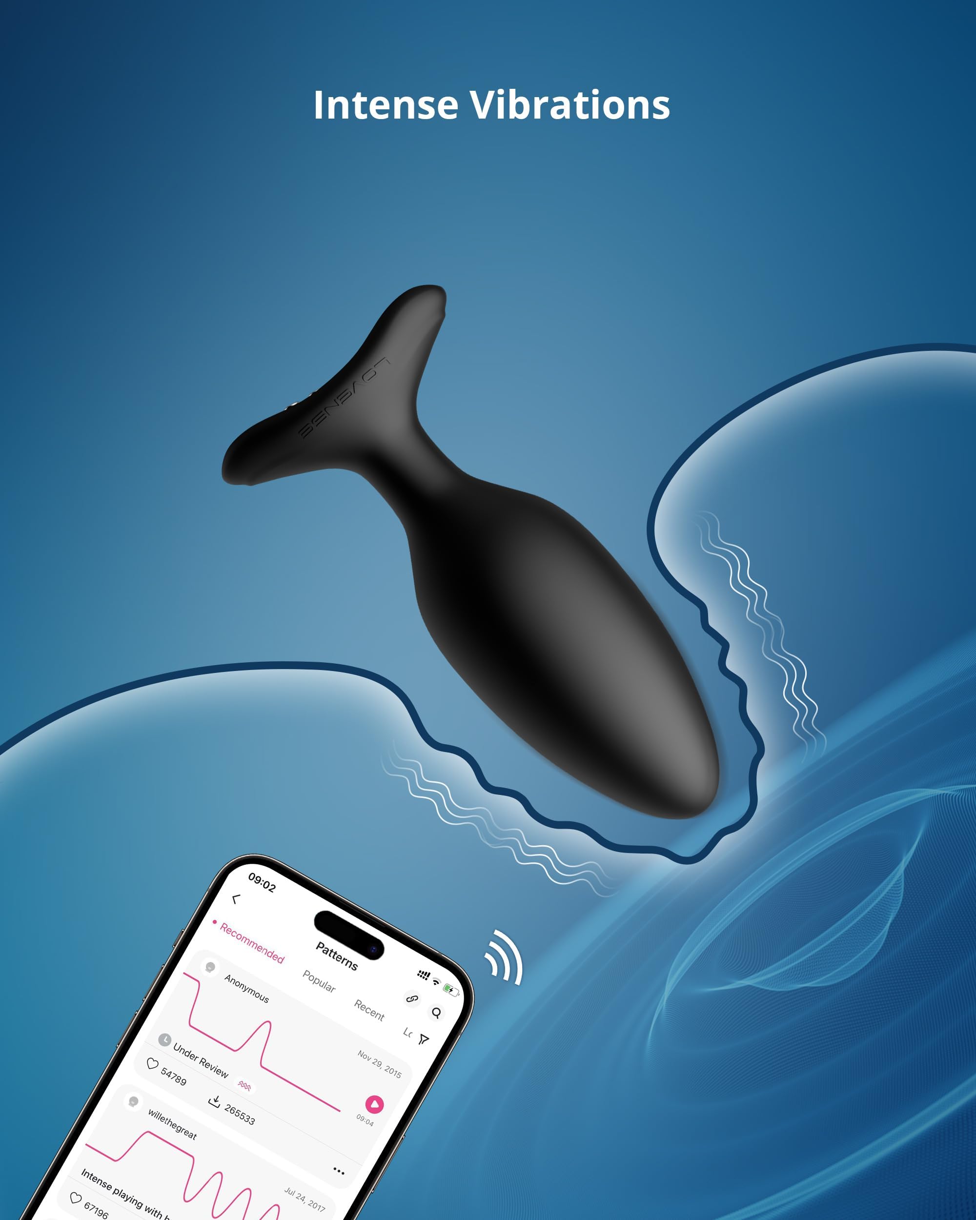 LOVENSE Hush 2 Vibrating Butt Plug 1.75", Silicone Anal Vibrator for Men with Remote Control, Waterproof and Rechargeable Big Plug Vibration Machine for Women, Adult Anal Plug Sex Toys for Couples: 1.75 in