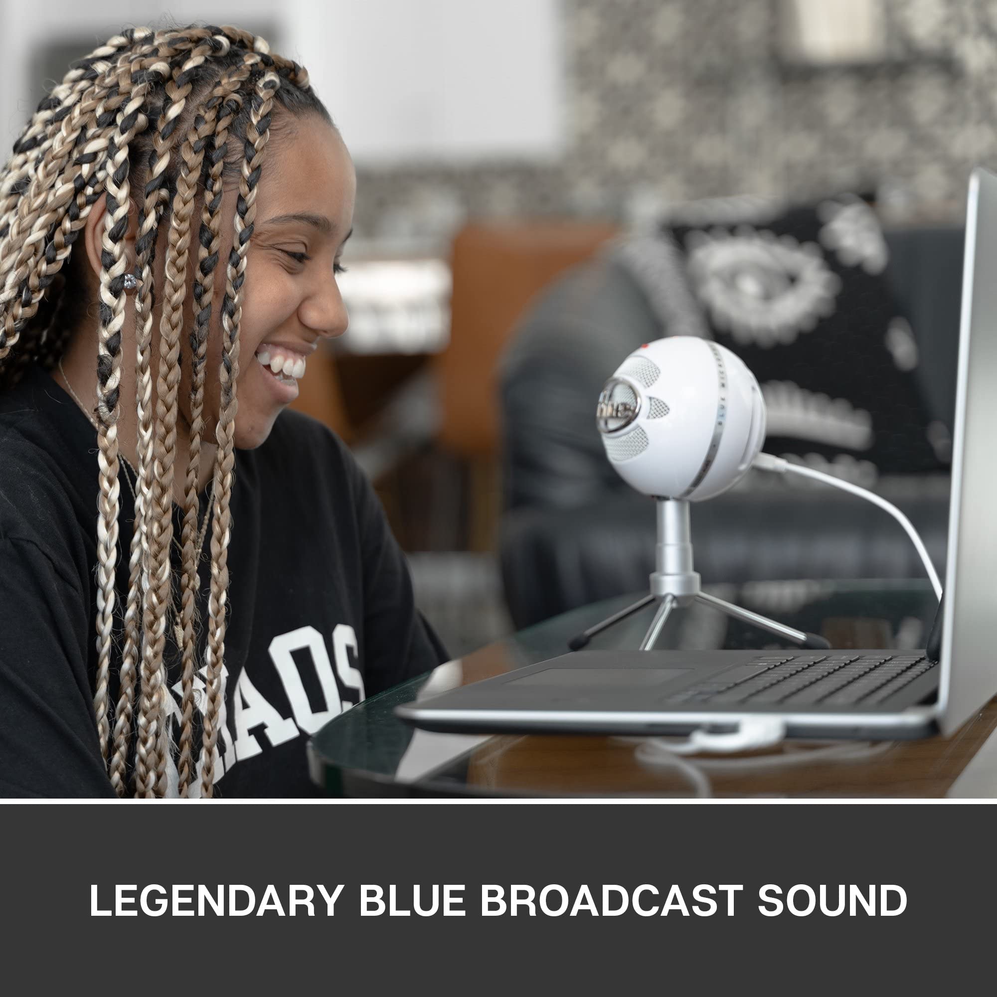 Logitech for Creators Blue Snowball iCE USB Microphone - White: Logitech for Creators Blue Snowball iCE USB Microphone - White