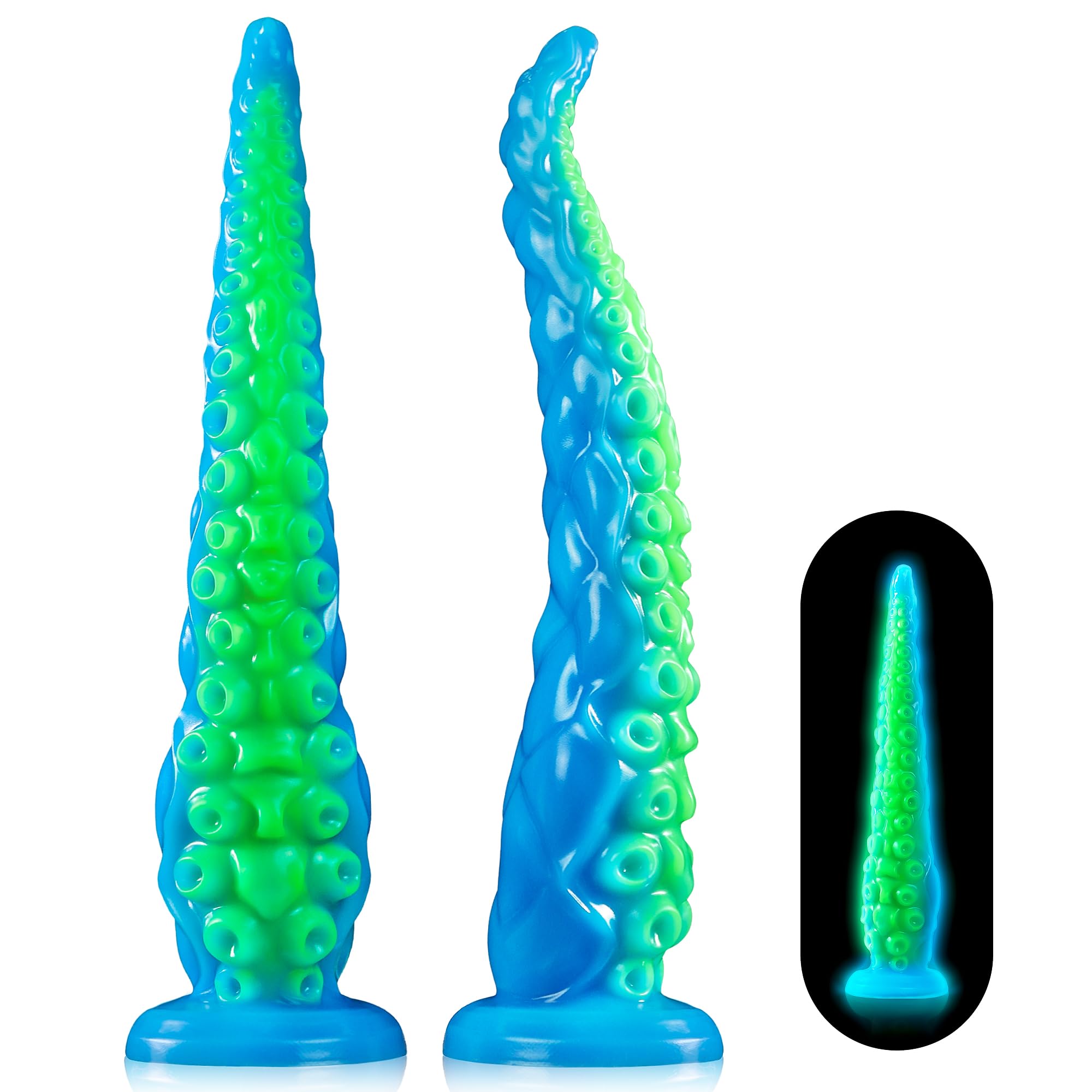 Luminous Tentacle Dildo Sex Toy - 12.9'' Anal Dildos Adult Toys, Strong Suction Cup Dildo Anal Sex Toys for C U G-Spot Stimulation, Soft Silicone Huge Dildo Womens Sex Toys for Men Couples Sex Machine thumbnail 1