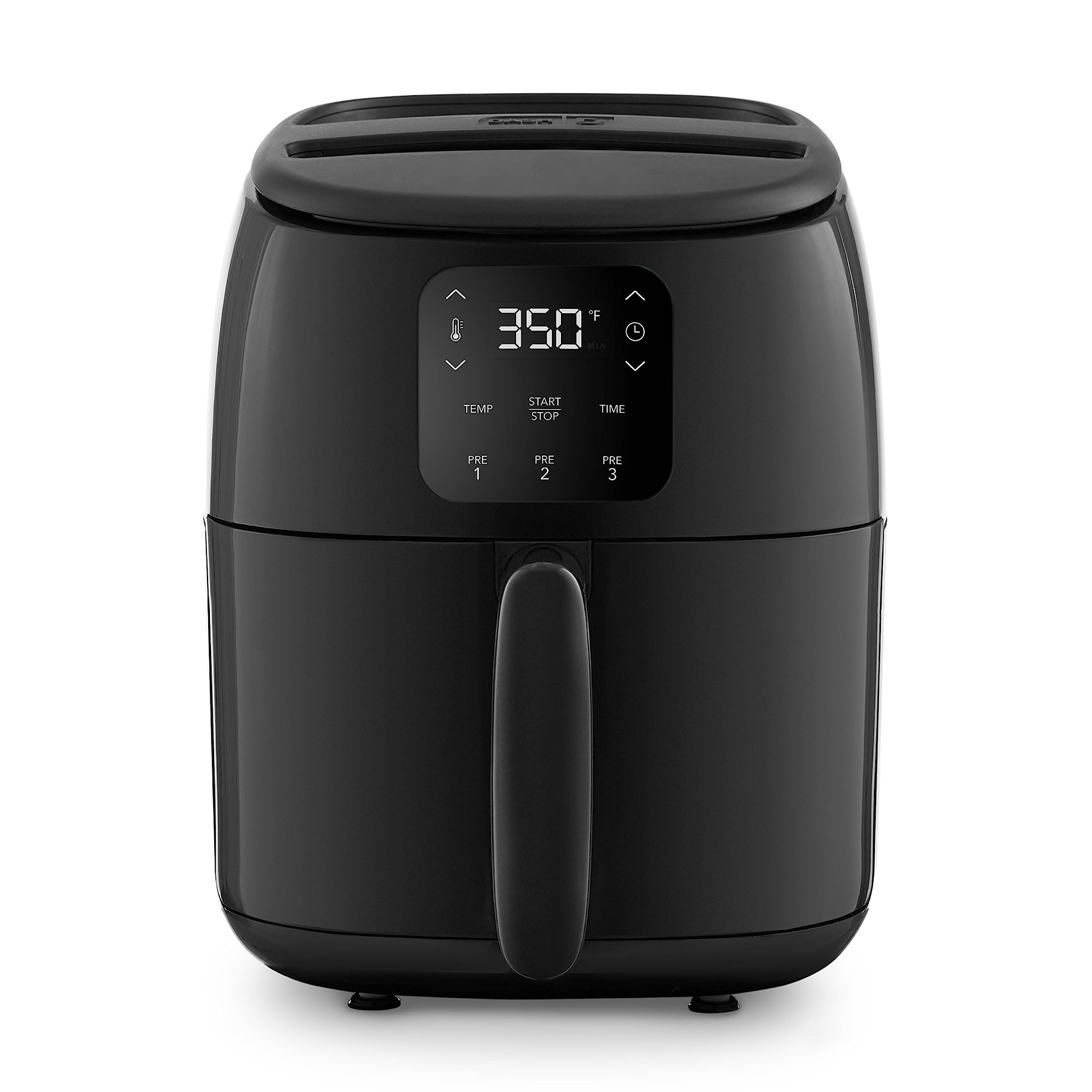 DASH Tasti-Crisp™ Electric Air Fryer Oven, 2.6 Qt., Aqua – Compact Air Fryer for Healthier Food in Minutes, Ideal for Small Spaces - Auto Shut Off, Digital, 1000-Watt: Black Nonstick