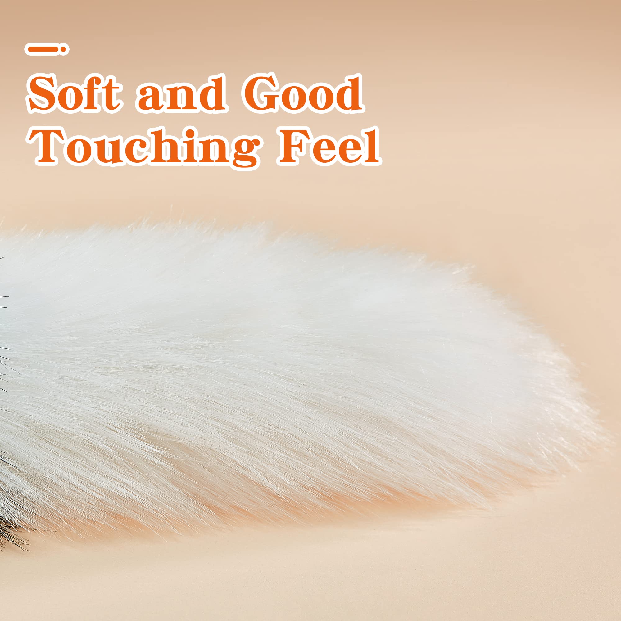 Tail Plug Anal Butt Plug, Butt Plug Faux Fur Tail Anal Sex Toys Buttplug Wolf Tail Toys Stainless Steel But Plug Butt Toys Sex Toys for Women Cosplay Adult Sex Toys for Women Men Couple (Grey)