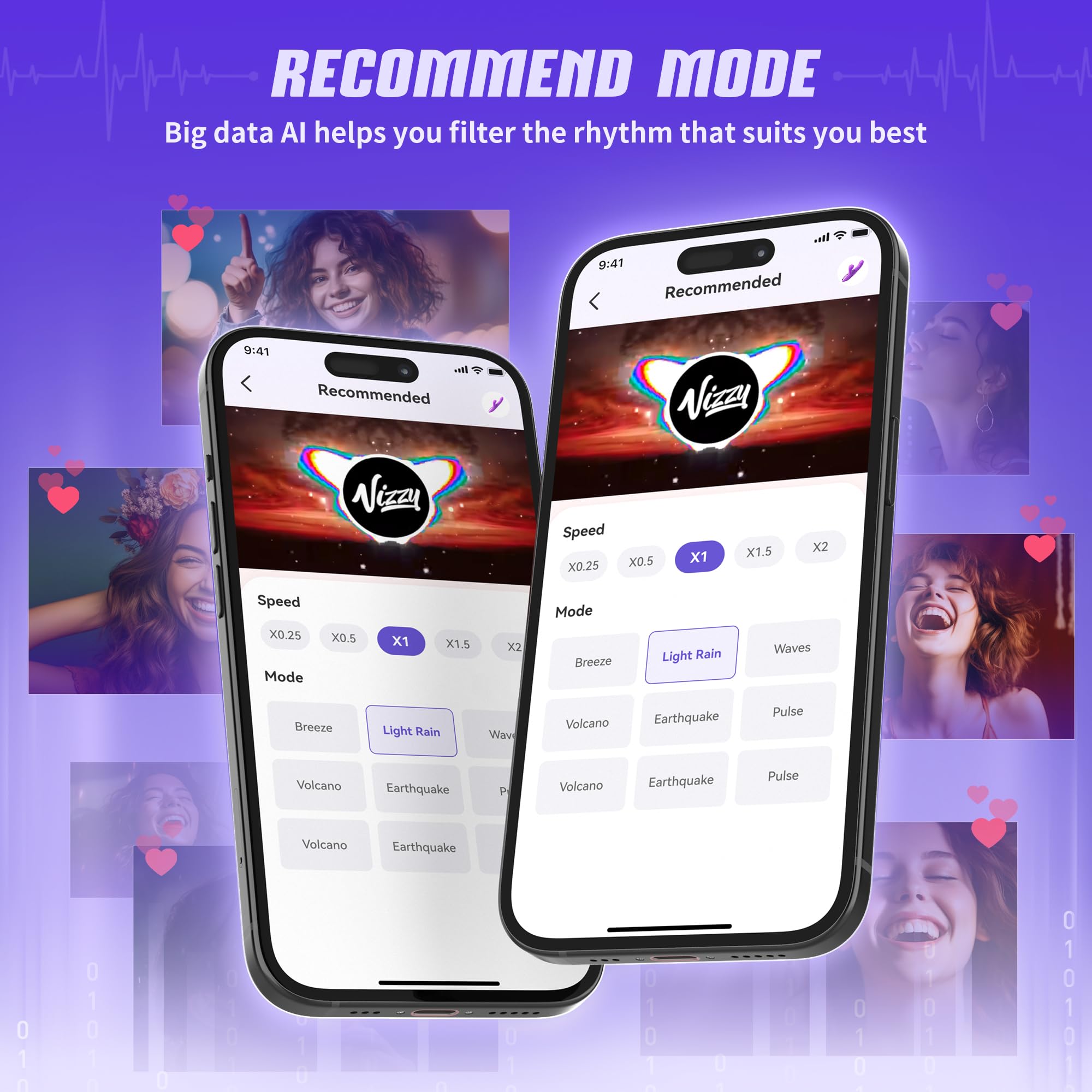 Vibrator Thrusting Dildo for Women Toendi G Spot Rose Toy Clitoral Stimulator Sex Toys Dildos Vibrator with 10 Vibration 7 Thrust Mode with Licking, Rabbit Vibrators Adult Sex Toy for Women and Couple