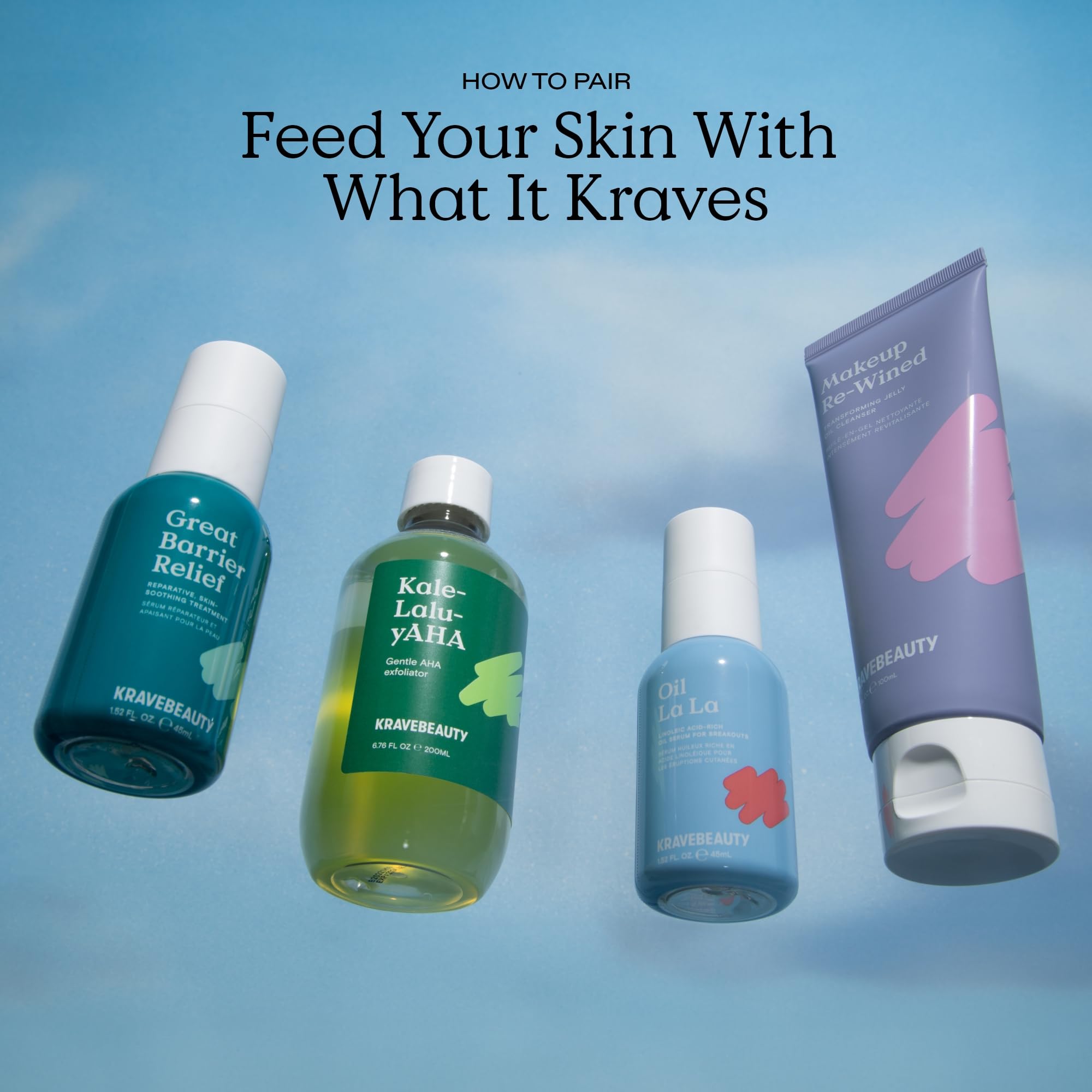 KraveBeauty Kale-Lalu-yAHA, Gentle 5.25% AHA Exfoliator, Contains Glycolic Acid & Hyaluronic Acid, Unclogs Pores and Hydrates Skin, Vegan & Cruelty Free, 6.76 fl oz