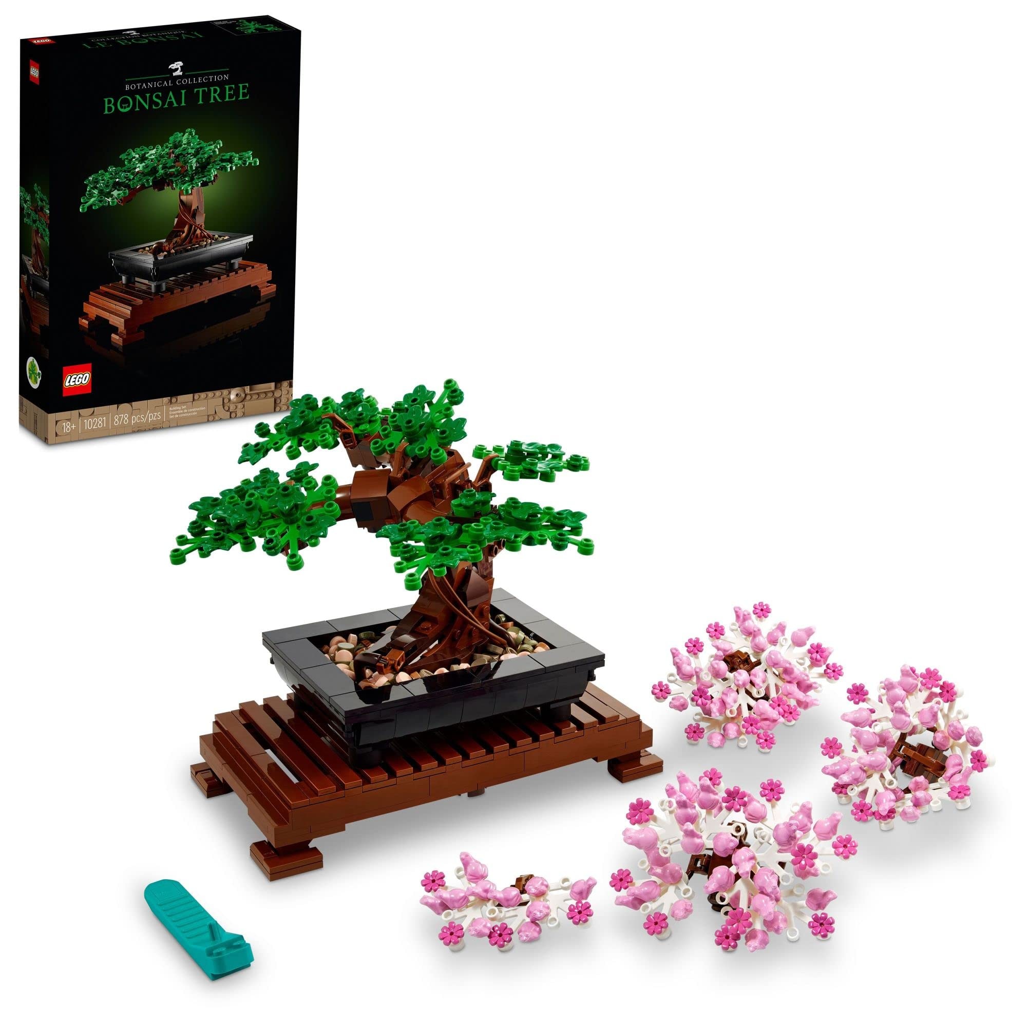 LEGO Icons Bonsai Tree Building Set - Artificial Bonsai Tree Plants for Home Decor, Adults Ages 18+ - Faux, Fake Plants for Table, Desk, Office - Gift for Mother's Day - 10281 - Image 1