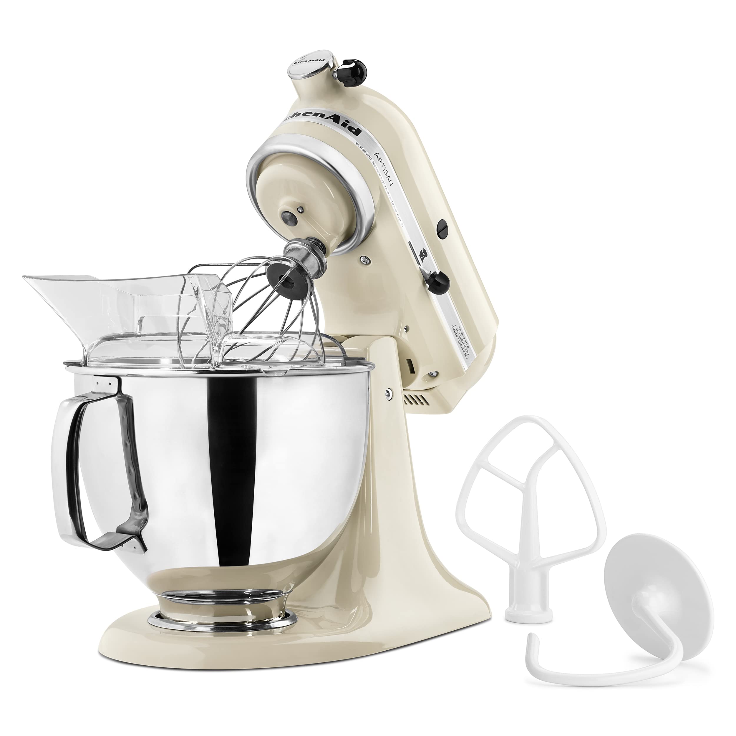 KitchenAid Artisan Series 5 Quart Tilt Head Stand Mixer with Pouring Shield KSM150PS,: Almond Cream