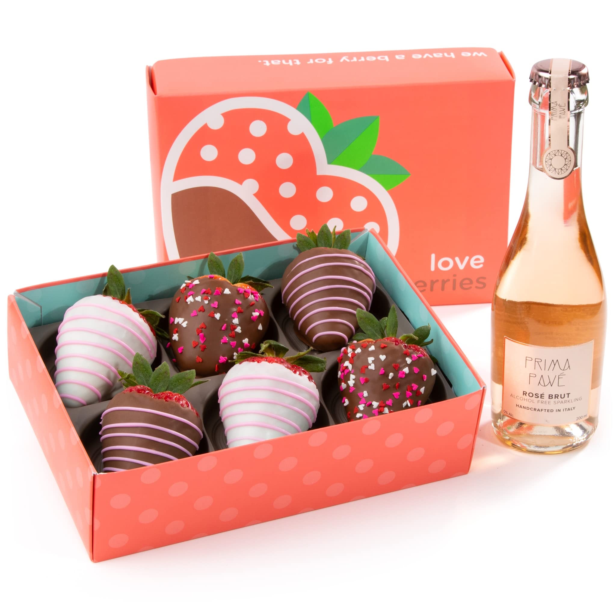 A Gift Inside The Original Love Berries Chocolatey Dipped Strawberries - 12 Berries - Image 1