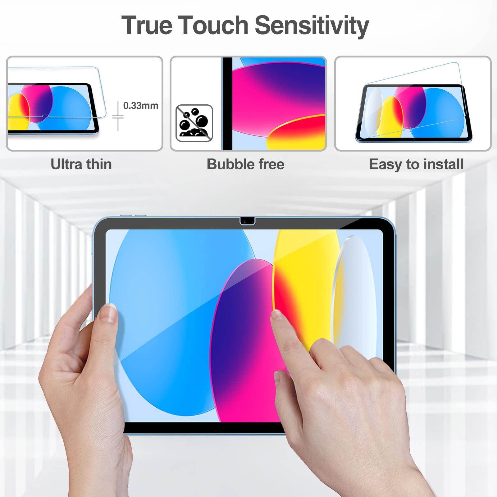 ProCase Screen Protector for iPad A16 2025 11th/10th 2022 Generation (11-inch/10.9), HD Clear Tempered Glass Film Guard -2 Pack