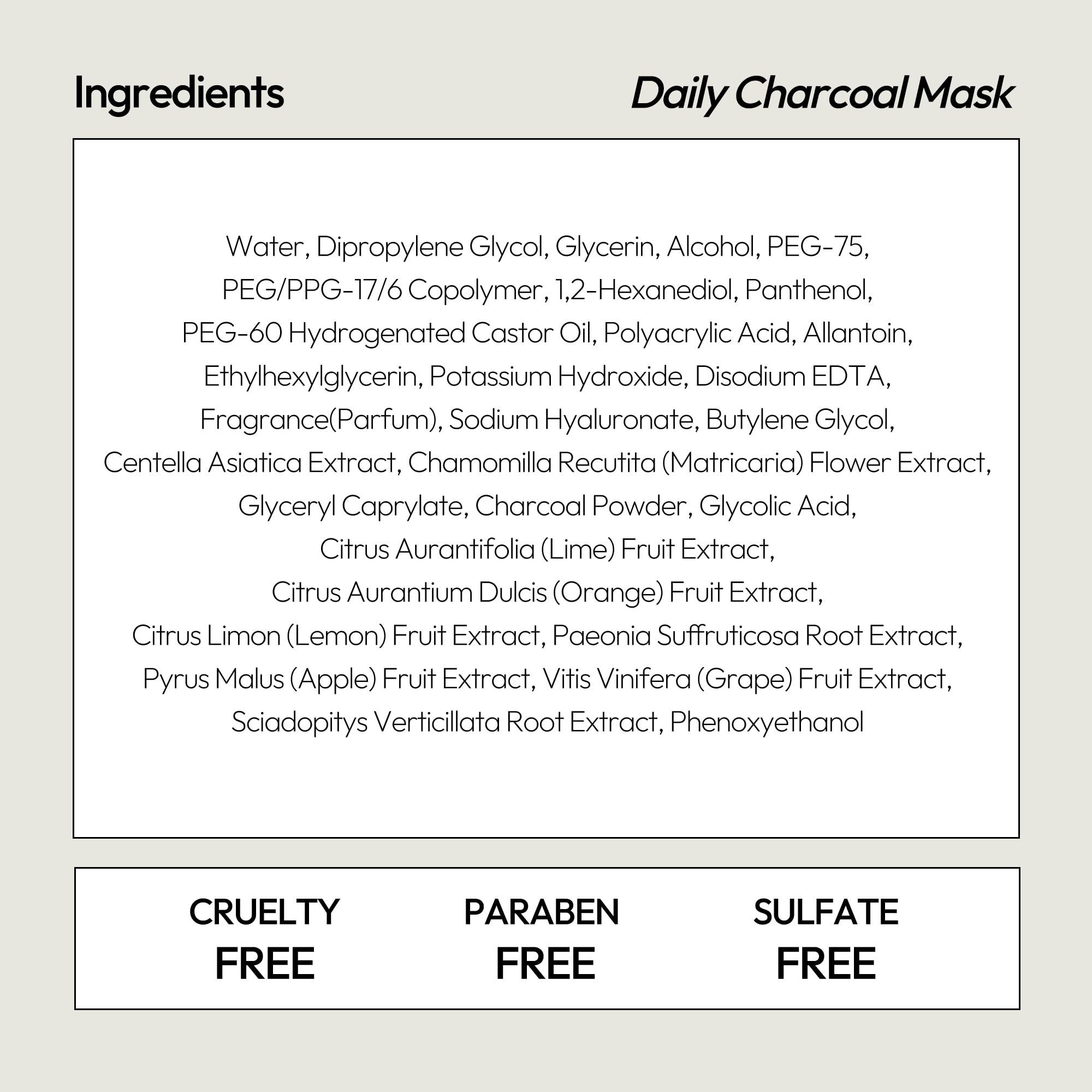 LAPCOS  Sheet Mask, Daily Face Mask with Probiotics to Clarify Skin, Korean Beauty Favorite, 5-Pack: Charcoal