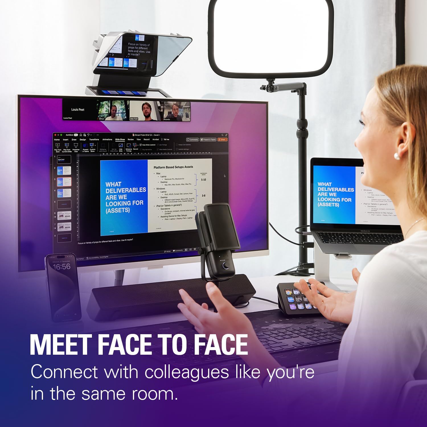 Elgato  – Teleprompter with Built-in Screen for YouTube, Twitch, Zoom, MS Teams and More, Supports DSLR/Webcam/Smartphone, Drag & Drop Monitor Display, Works with Mac/PC & Stream Deck: Prompter