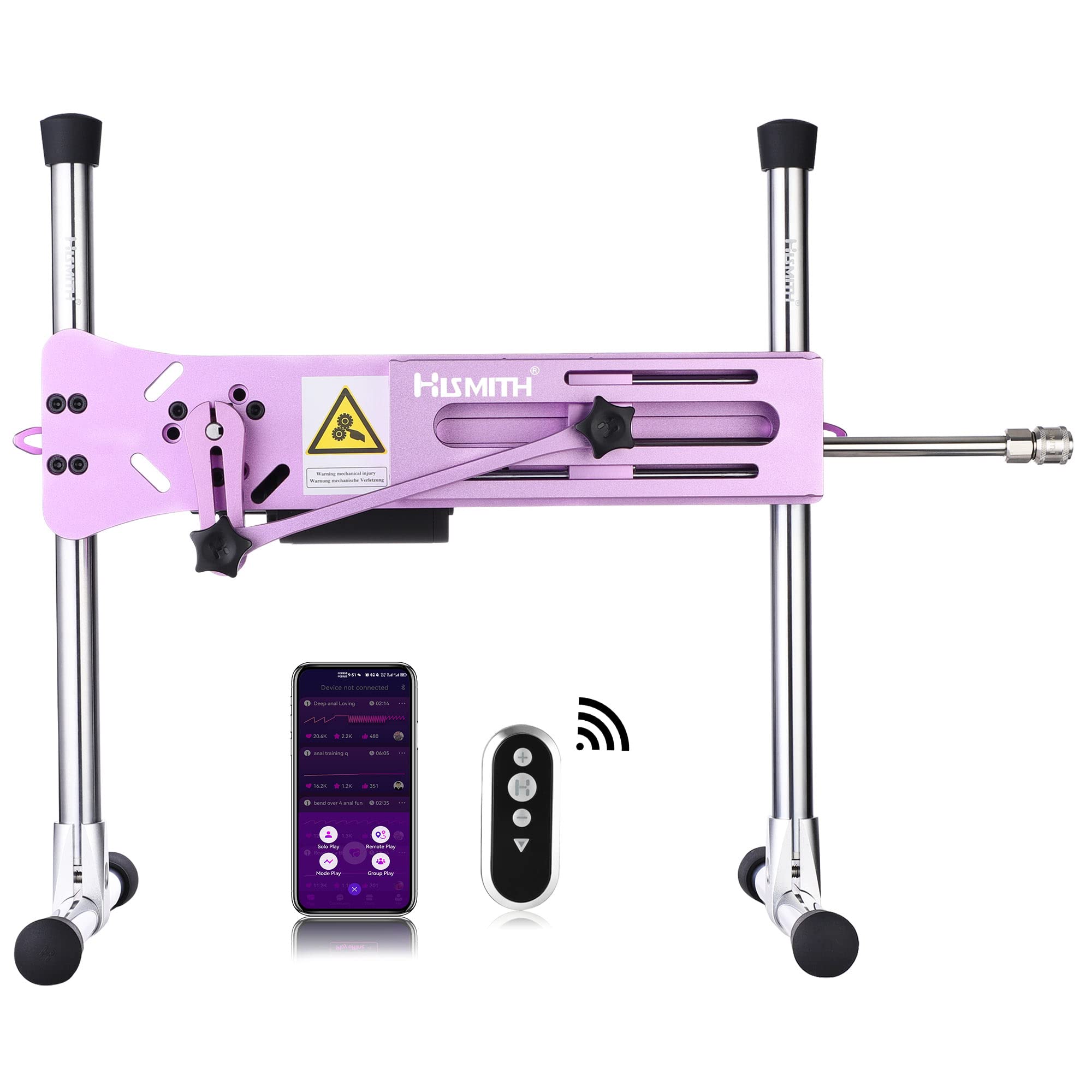 Hismith Premium 3.0 Pro, Sex Machine with KlicLok System, Wire and Intelligent APP Controlled Love Machine with Dildo,Purple: Noble Purple