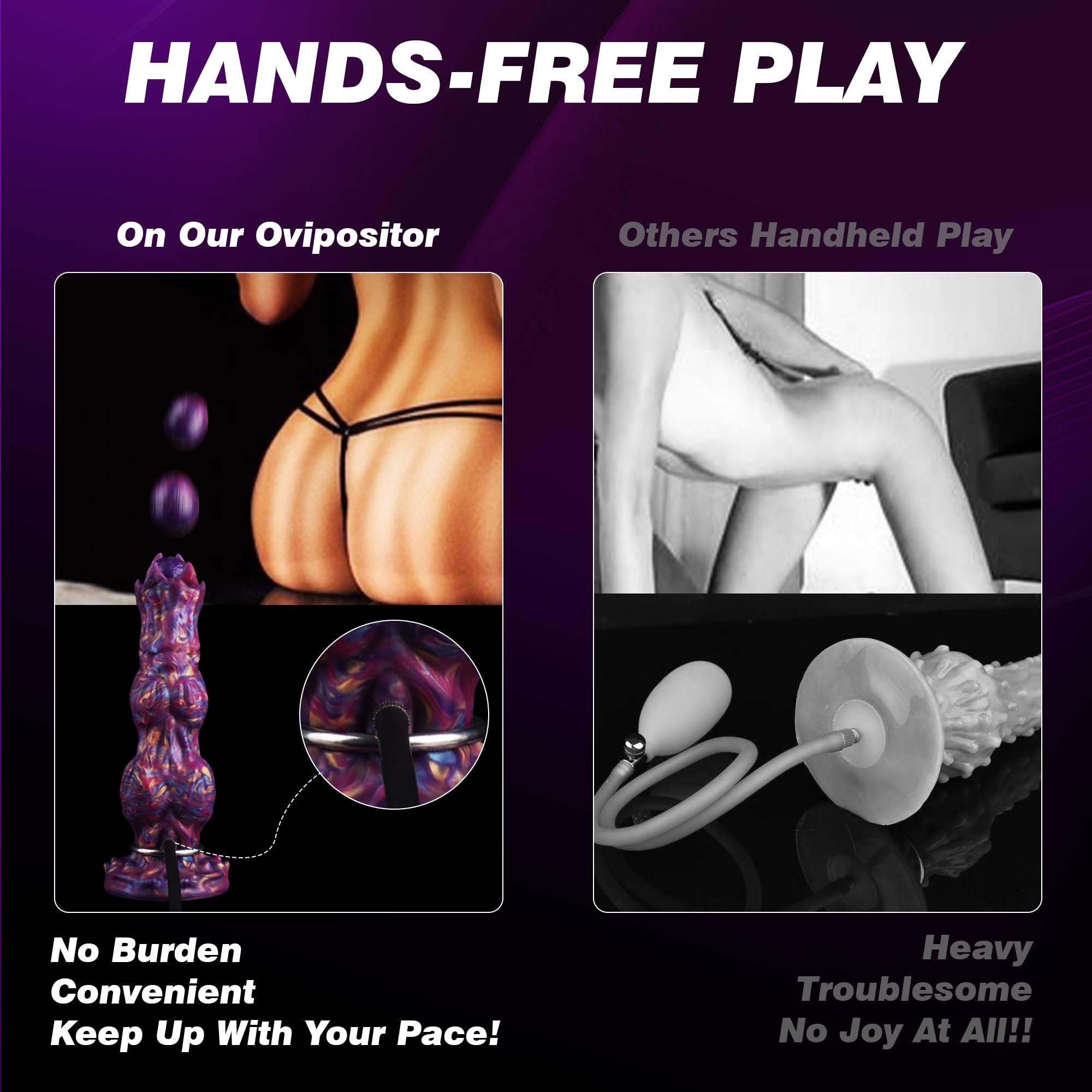 10" Monster Dildo Huge Thick Ovipositor Dildo with 4 Eggs, Big Fantasy Anal Dildos Horse Knot Dragon Dildos with Inflatable Pump, Dog Sex Toy with Strong Suction Cup, Adult Toys for Women Men: Morgan
