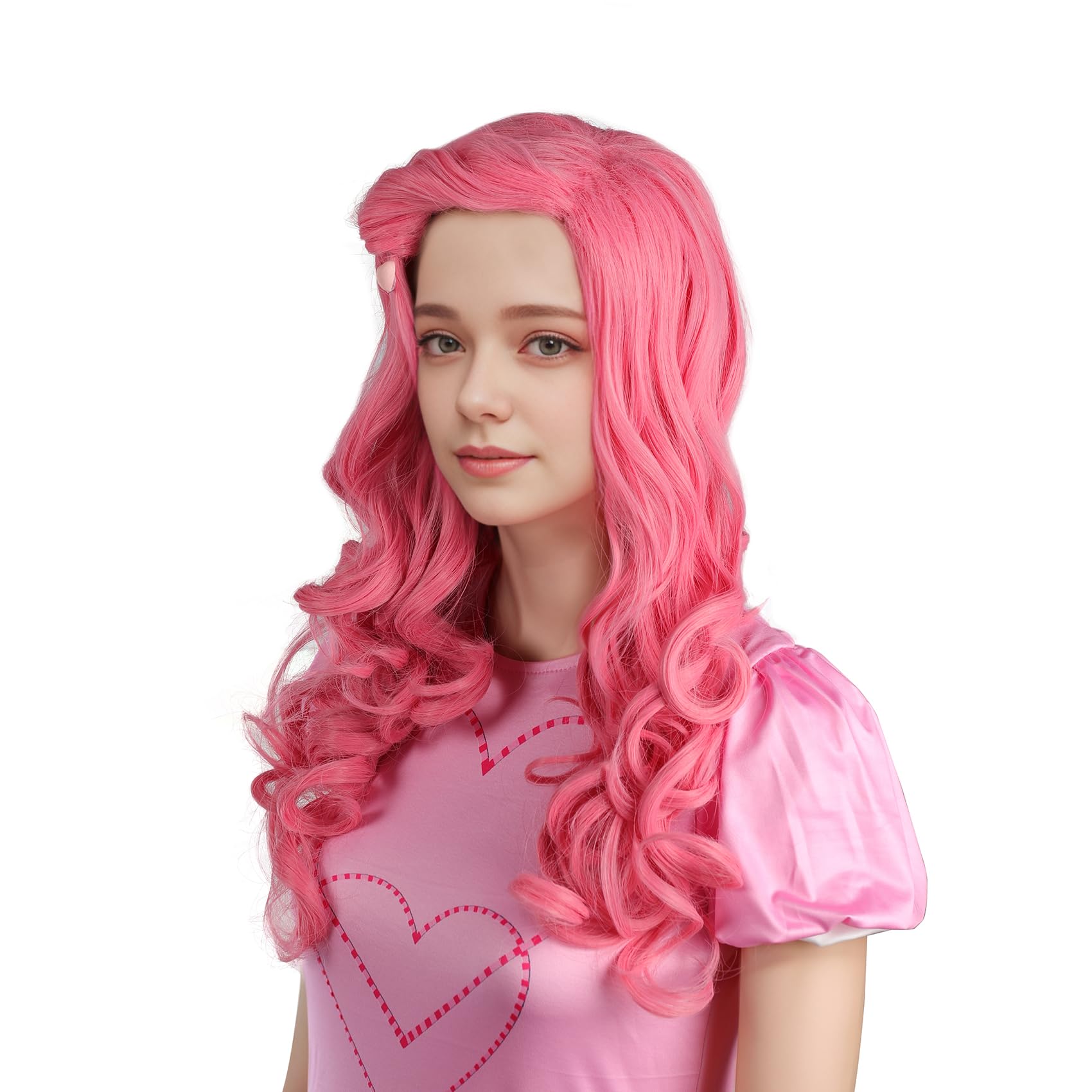 MUPUL Purple Short Wig Cosplay Short Bob Wig Purple Halloween Costume Wigs For Women: Pink / Curly