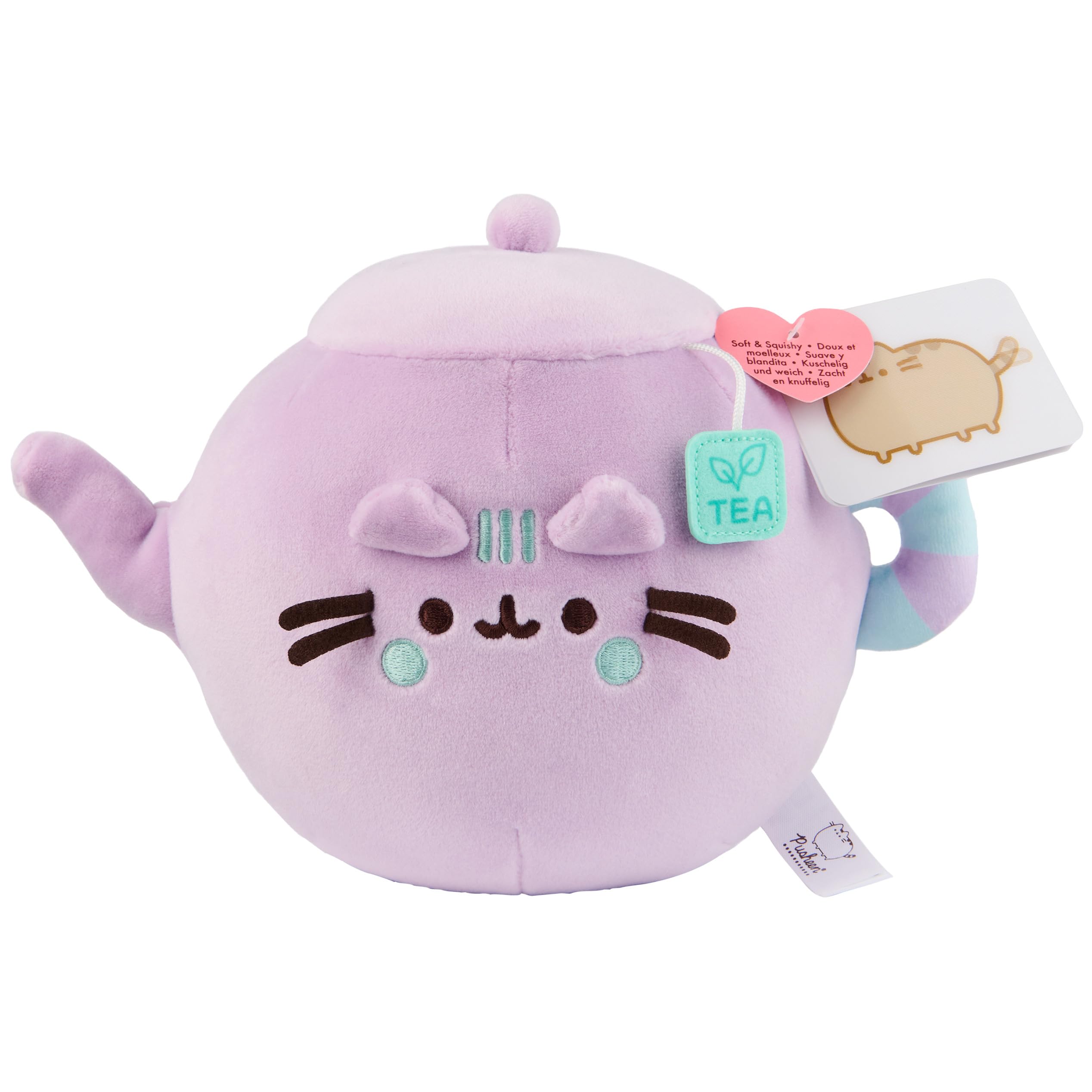 GUND Pusheen’s Kitchen: Teapot Squisheen Plush, Squishy Toy Stuffed Animal for Ages 8 and Up, Purple, 6”