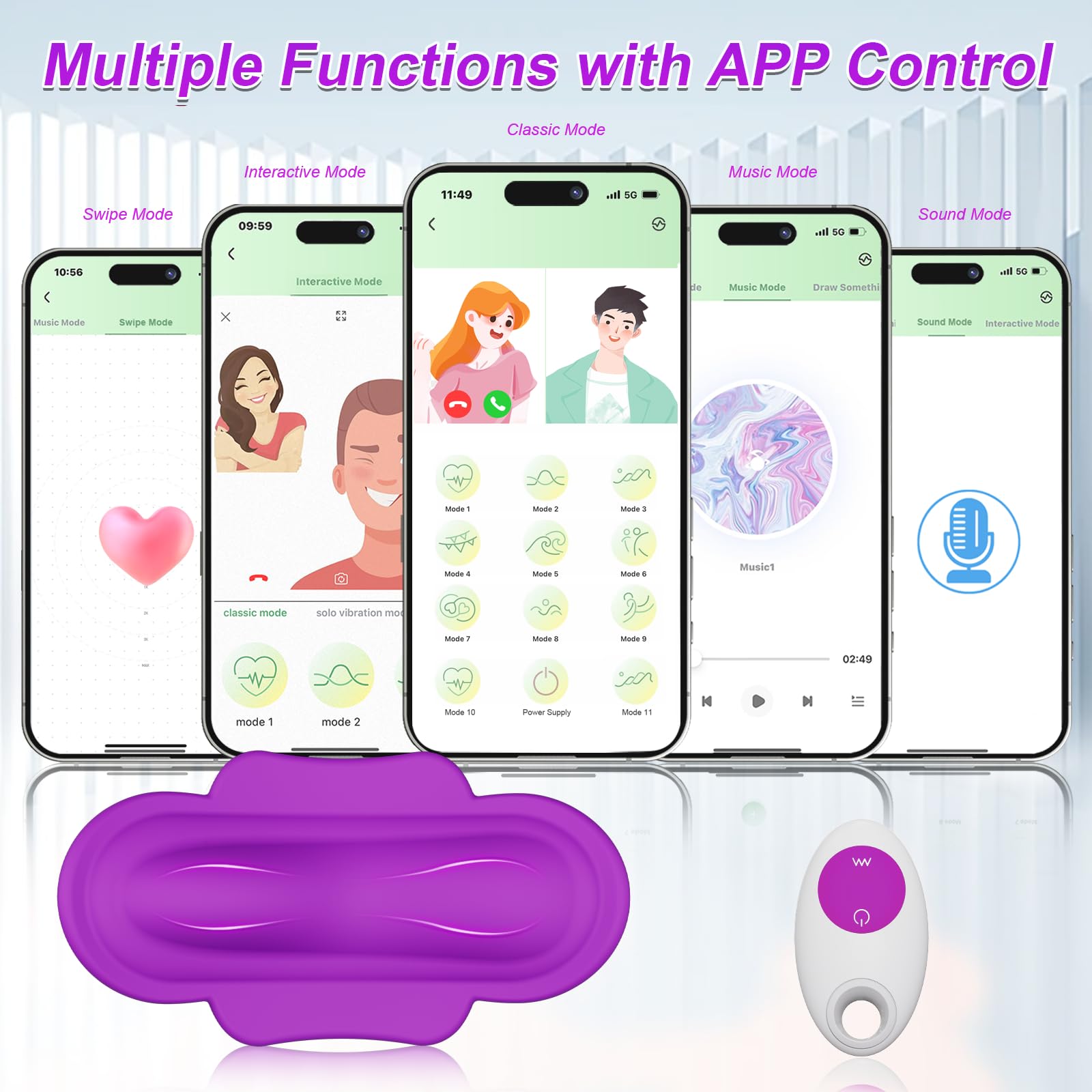 Wearable Panty APP Remote Control Vibrators Adult Sex Toys for Women or Couples, Clitoral Mini Egg Bullet Butterfly Vibrator Rose Toy, G Spot Dildo Vagina Stimulator with Tongue Licking Sex Machine