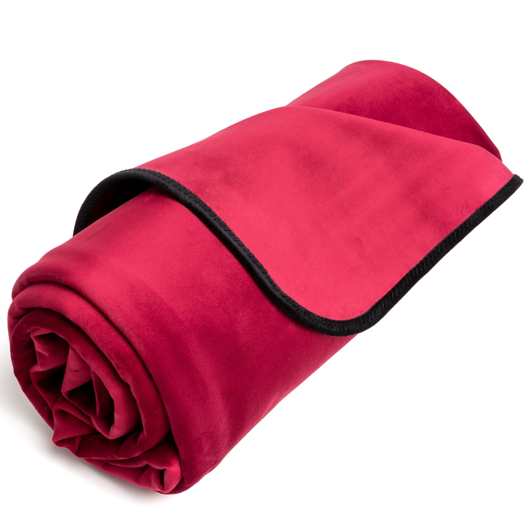 Liberator Fascinator Throw - Moisture-Proof Sensual Blanket, Mini Size, Microvelvet: Merlot