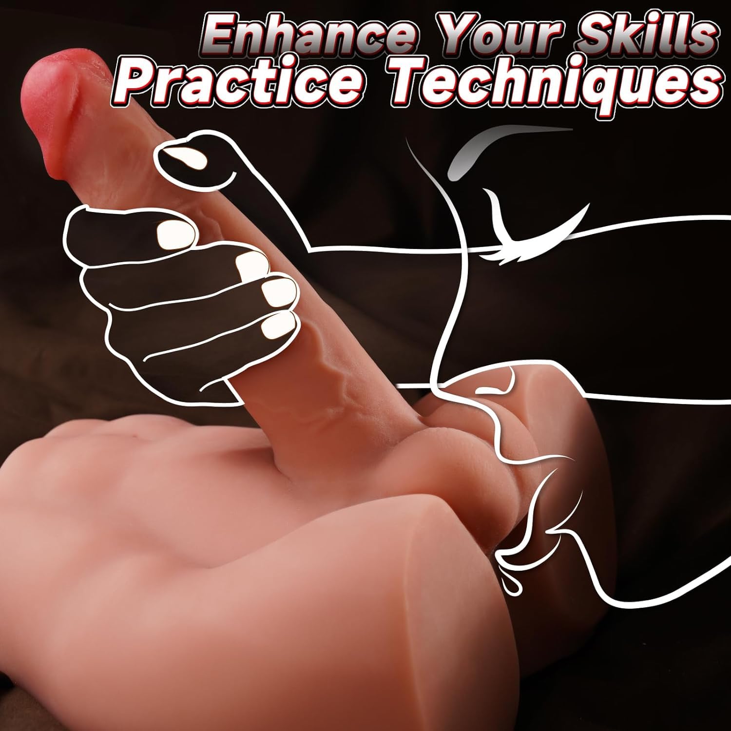 Male Sex Doll with Realistic Thrusting Dildo - EINSEO Adult Torso Sex Dolls & 7.3 inches Vibrating Dildos for G-spot Anal Stimulation, Unisex Masturbator Mens Gay Sex Toys for Women Female Couples: 7.2 Pound