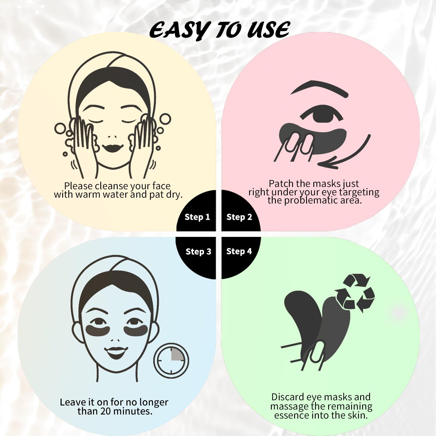 Maskiss Under Eye Patches (25 Pairs), Caffeine Eye Masks for Dark Circles Puffy Eyes Undereye Bags, Collagen Eye Patches for Wrinkles and Puffiness, Skin Care Gift for Her
