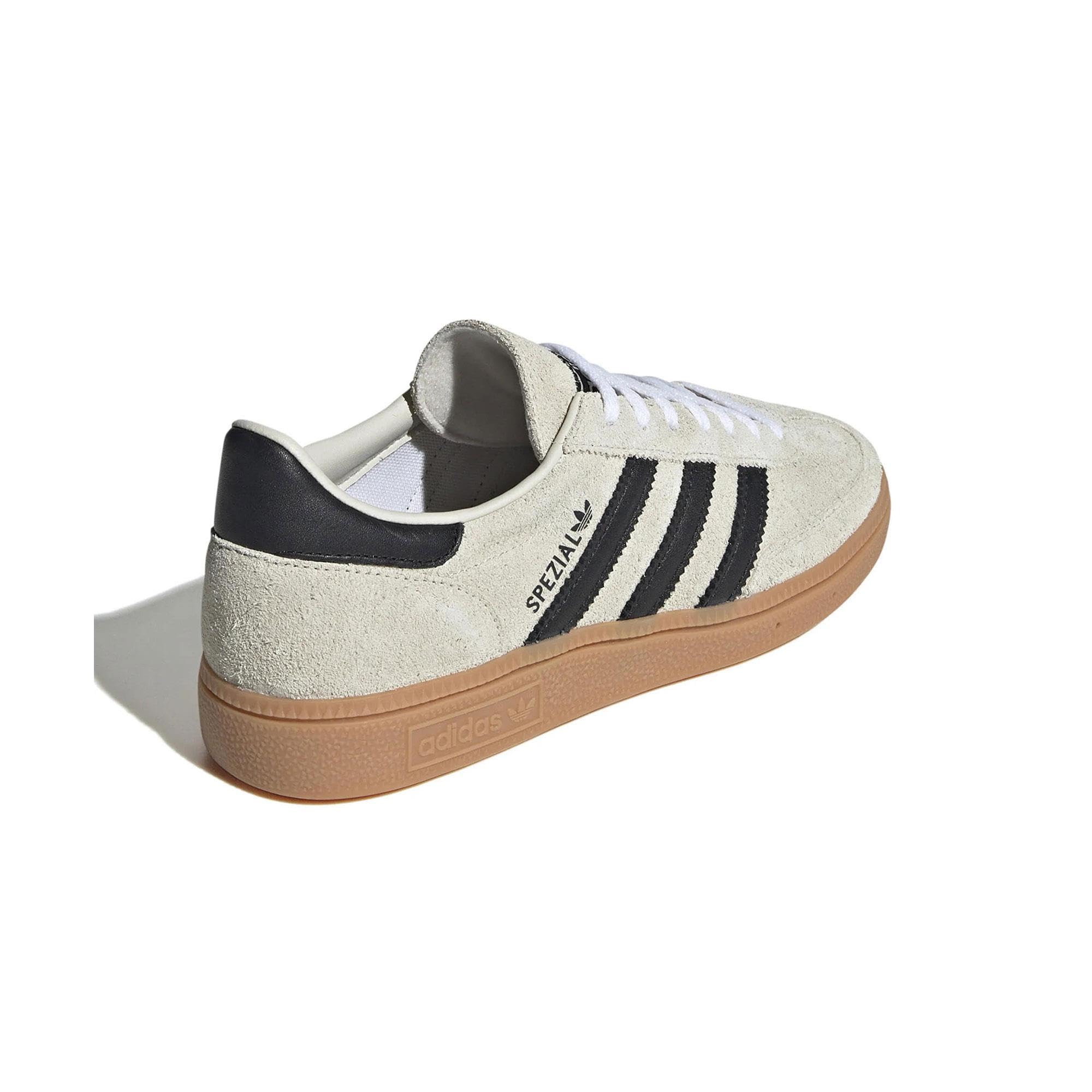 adidas Handball Spezial Womens Sneakers, Wonder Silver/Off White/Gum, Size 5: 7.5 Aluminium/Core Black/Cloud White
