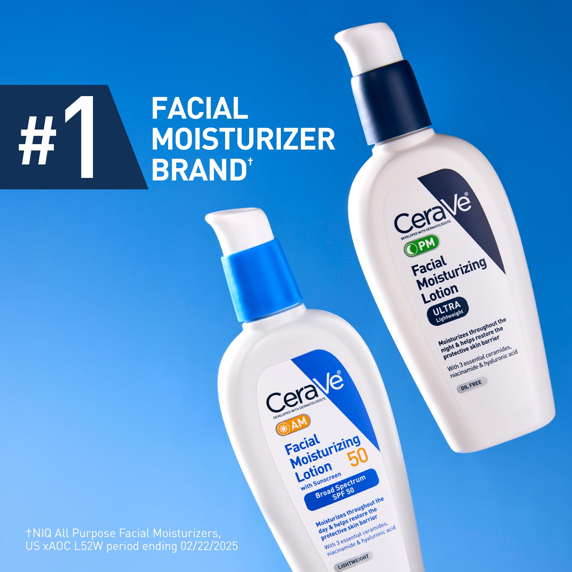 CeraVe PM Facial Moisturizing Lotion, Night Cream with Hyaluronic Acid and Niacinamide, Ultra-Lightweight, Oil-Free Moisturizer for Face, 3 Ounce: 3 Fl Oz (Pack of 1)