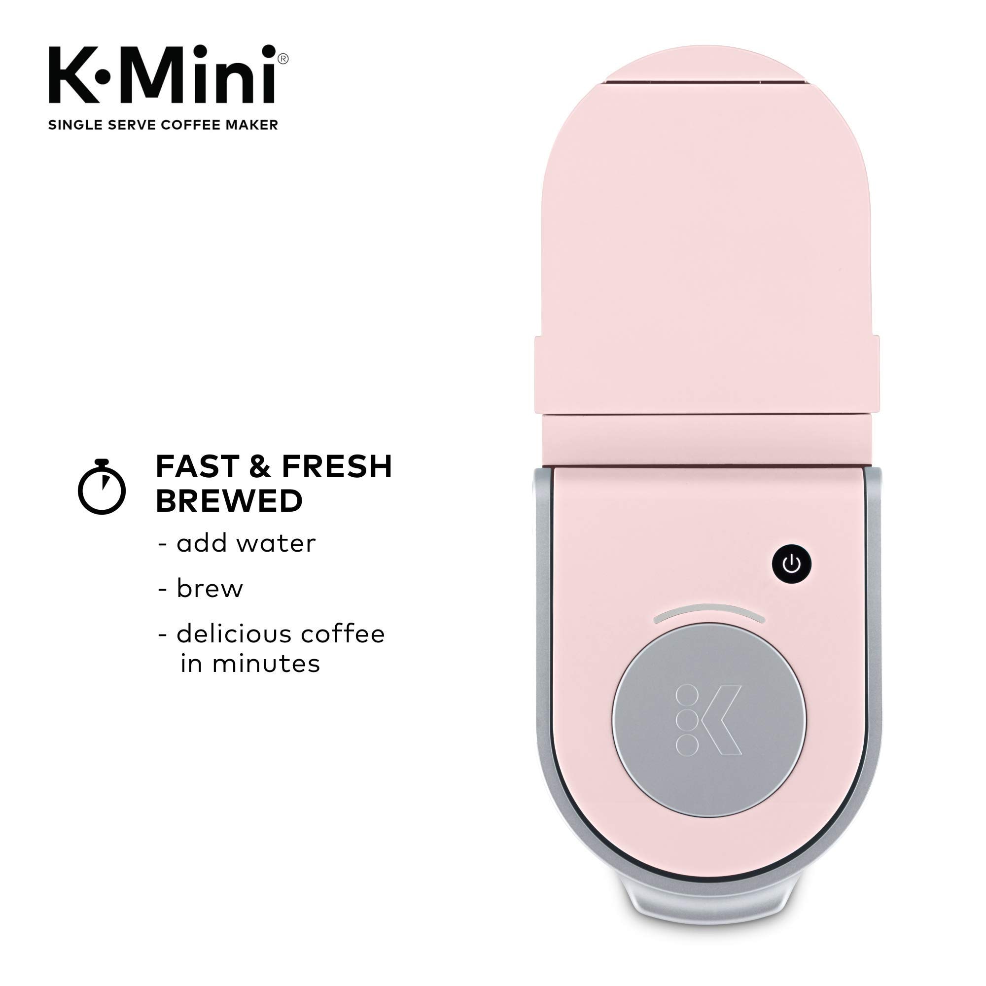 Keurig K-Mini Single Serve K-Cup Pod Coffee Maker, 6 to 12oz Brew size, with Cord Storage, Perfect for Small Spaces,: Dusty Rose