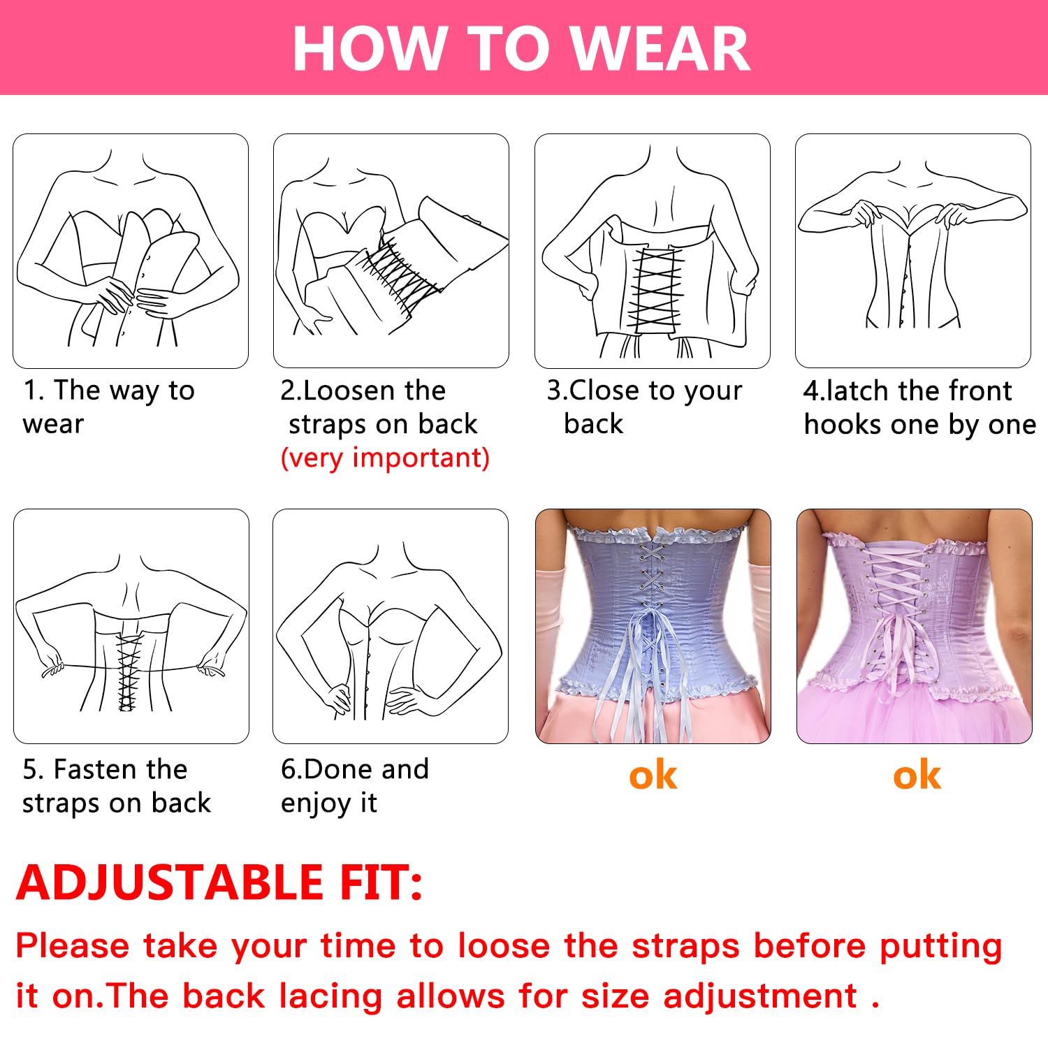 SZIVYSHI Corset Tops for Women, Bustier Shapewear Lingerie, Lace Waist Push Up Bodysuit: X-Small Black and Blue