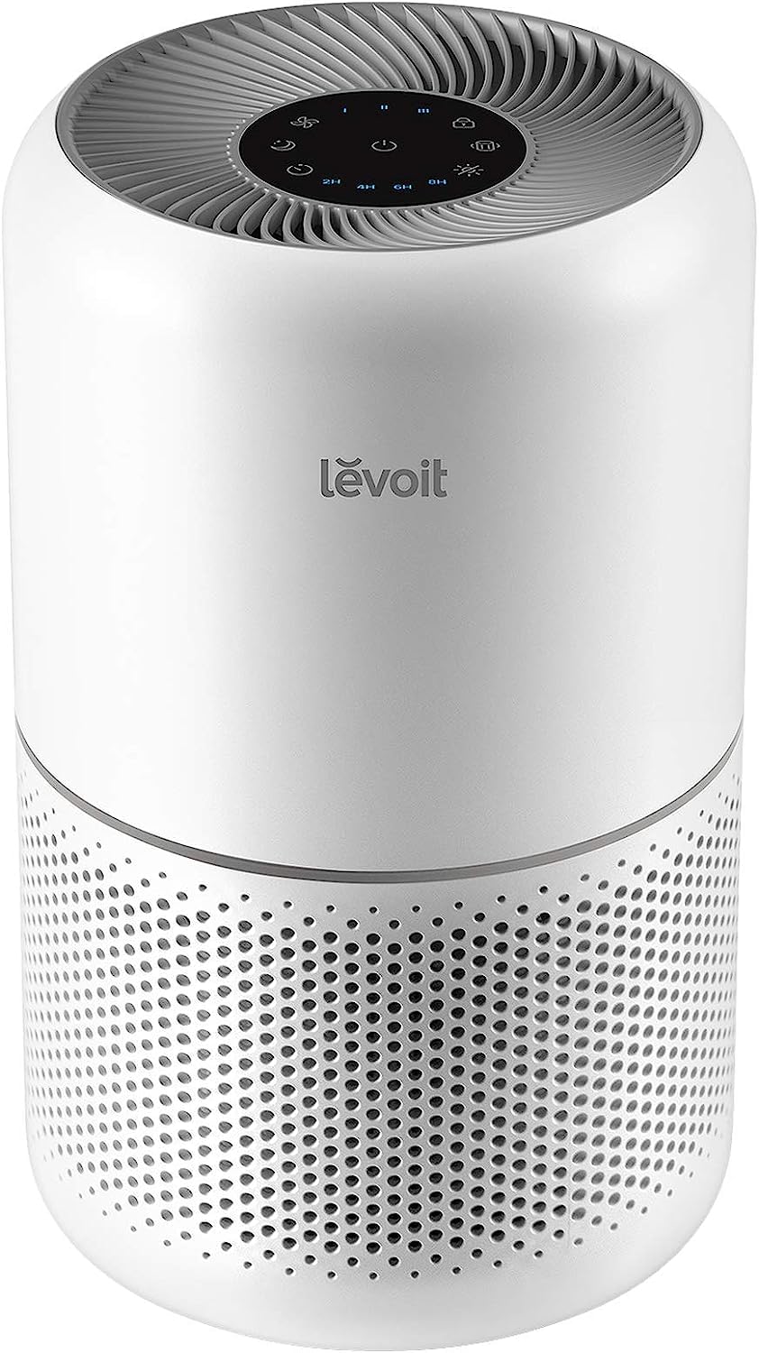 LEVOIT Air Purifier for Home Allergies Pet Hair in Bedroom, Covers Up to 1073 ft² by 56W High Torque Motor, AHAM VERIFIDE, 3-in-1 Filter with HEPA Sleep Mode, Remove Dust Smoke Odor, Core300-P, White: White Air Purifier
