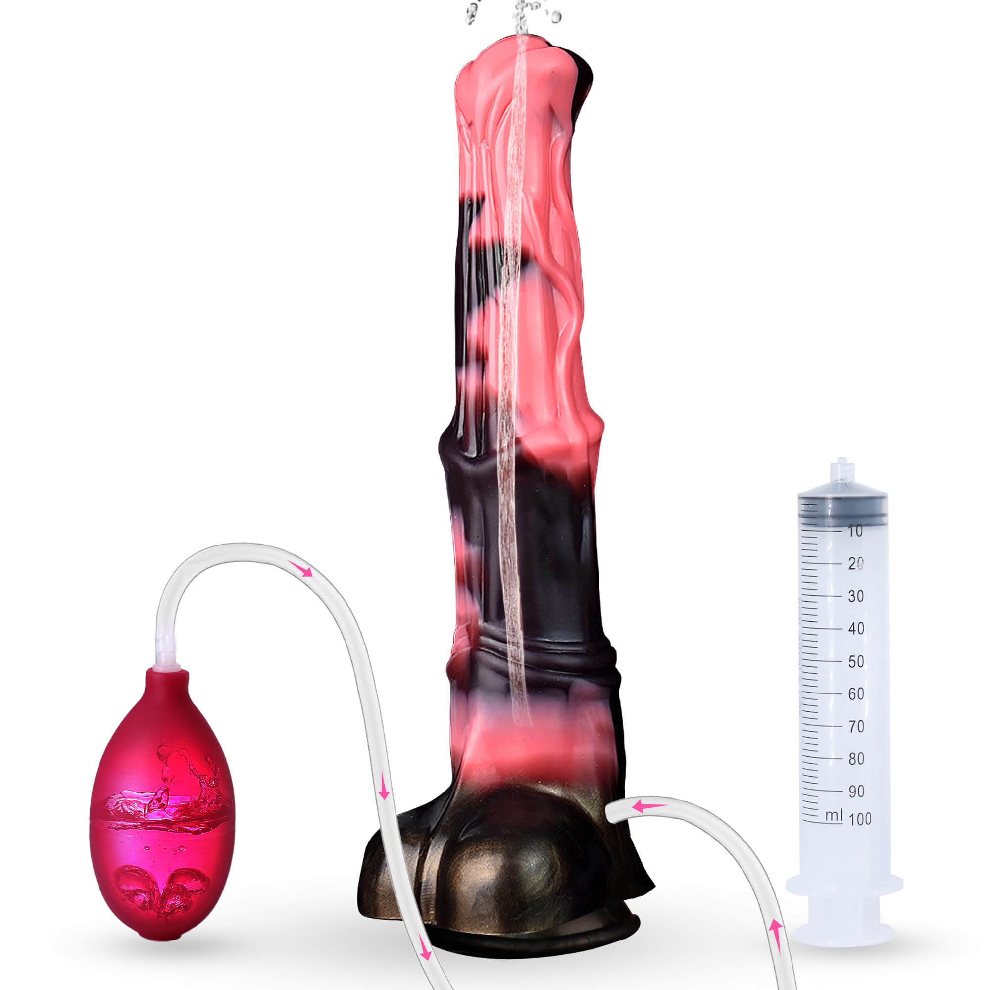 Realistic  Horse Dildo, 12inch Long Fantasy Huge Thick Anal Dildo with Suction Cup, Big Silicone Adult Sex Toy for Men and Women Couples: Squirting