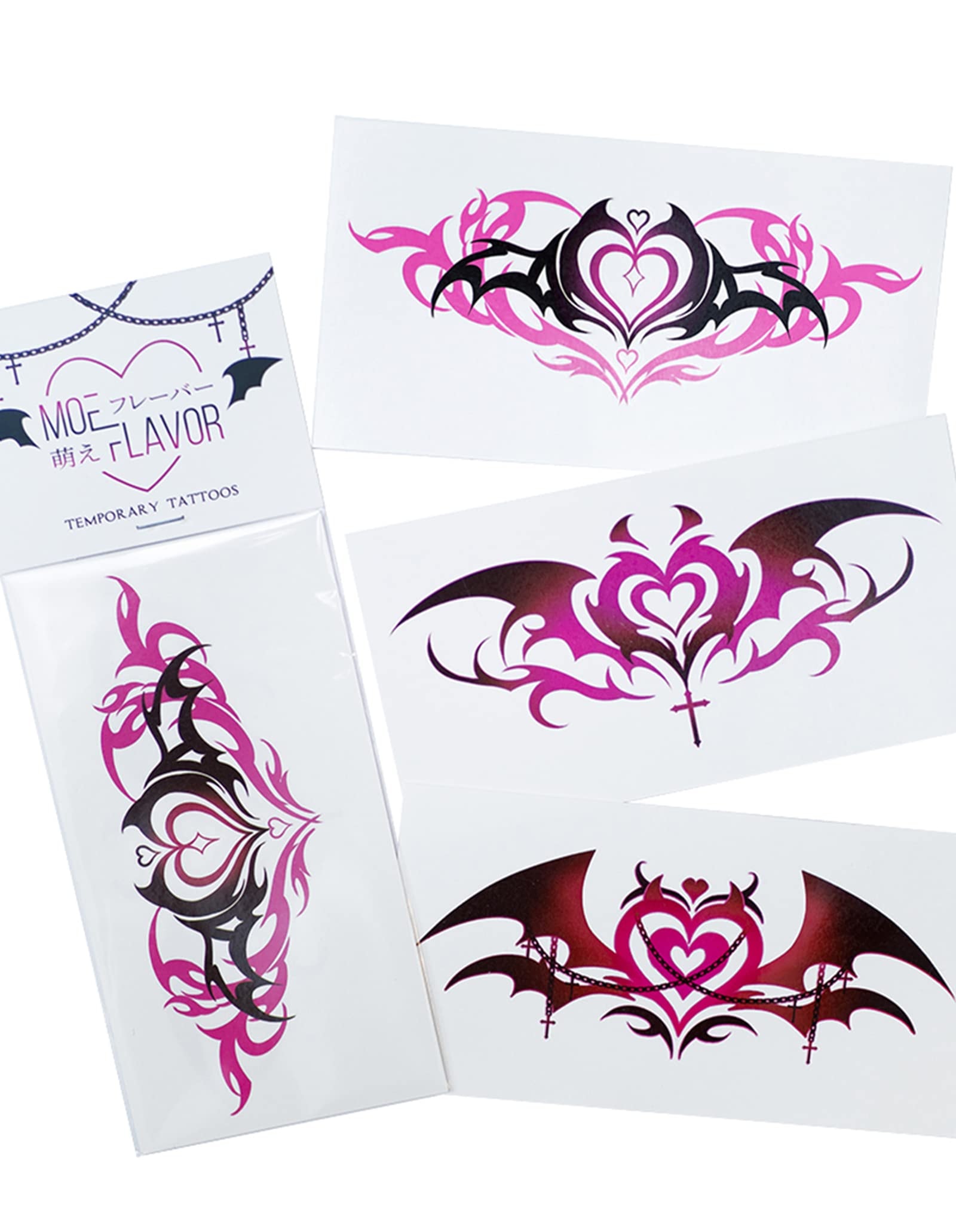 Kawaii Sexy Succubus Womb Temporary Tattoos | Realistic Fake Body Tattoo for Women's Sexy Cosplay (): 2D