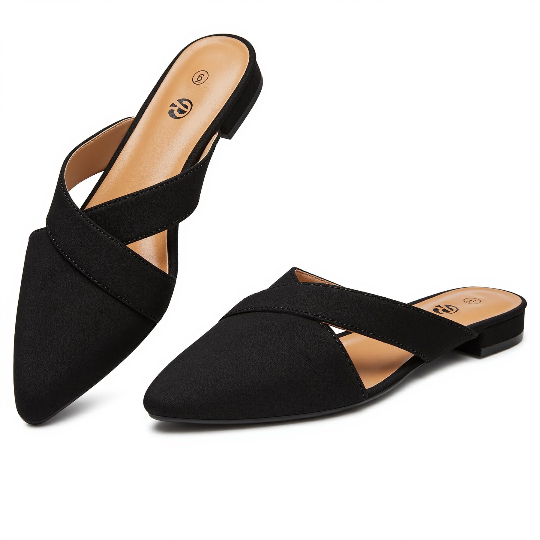 Rekayla Women’s Mules Closed Pointed Toe Backless Loafer Shoes for Women