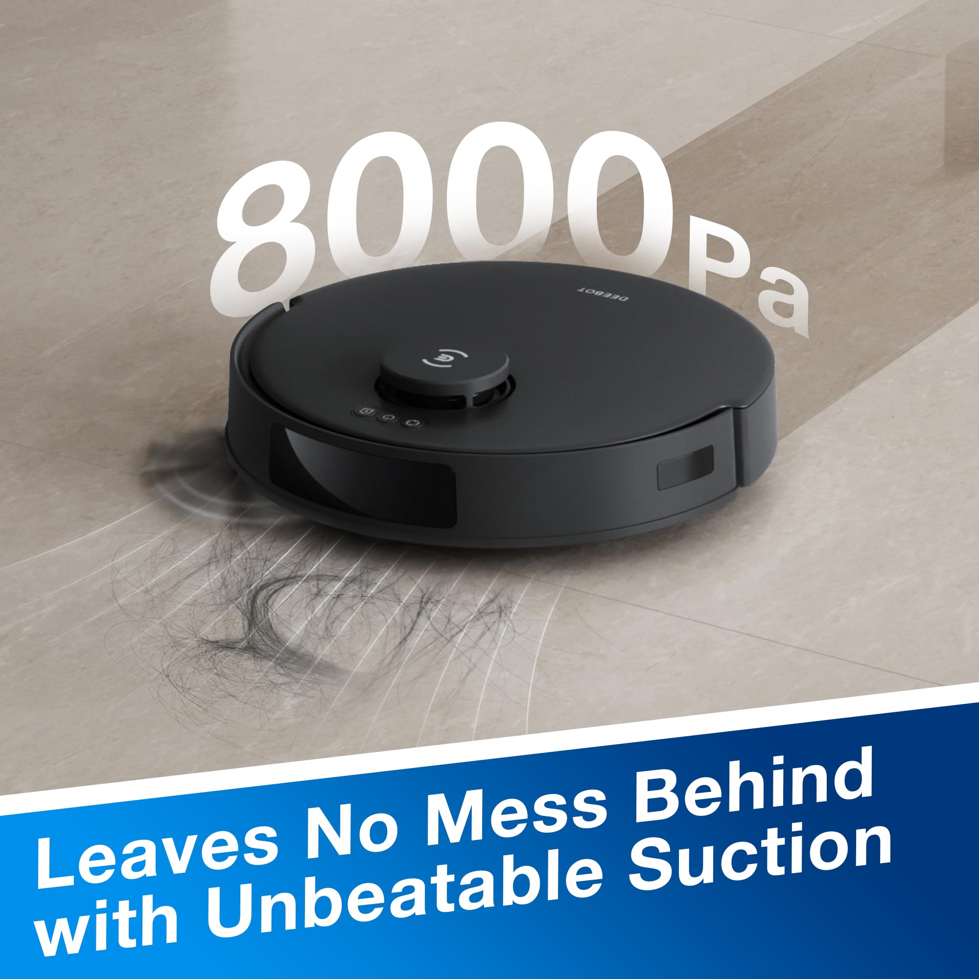 ECOVACS DEEBOT N20 PRO Plus Robot Vacuum and Mop,with Bagless Self Emptying Station, 8000Pa Suction,OZMO Pro 2.0 Vibrating Mopping System, Anti-Tangle Technology,45-Day Capacity,300 Minutes Runtime thumbnail 4
