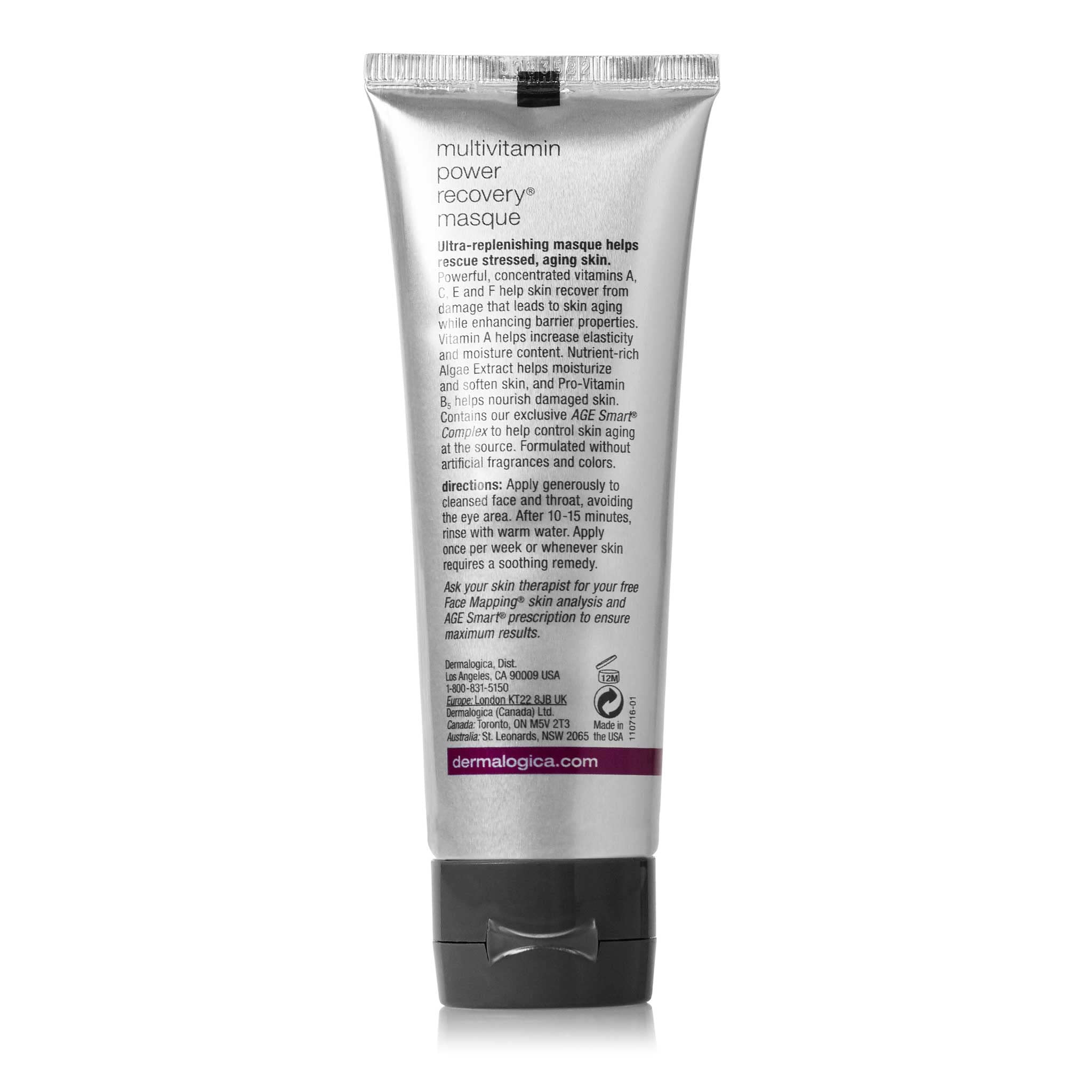 Dermalogica Multivitamin Power Recovery Masque (2.5 Fl Oz) Anti-Aging Face Mask with Vitamin C & Lactic Acid - Restore and Repair Damaged, Aging Skin: Dermalogica Multivitamin Power Recovery Masque (2.5 Fl Oz) Anti-Aging Face Mask with Vitamin C & Lactic Acid - Restore and Repair Damaged, Aging Skin
