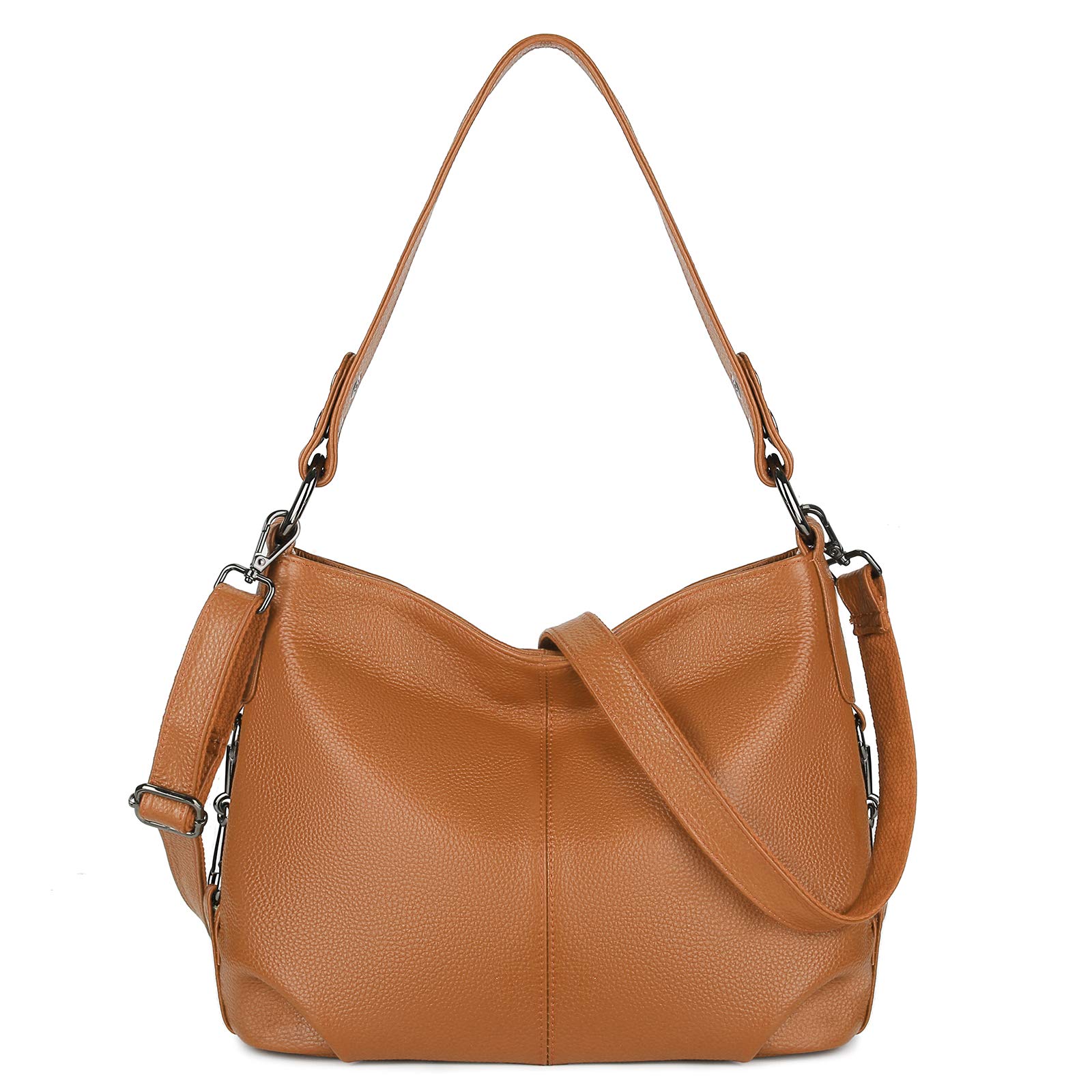 YALUXE Genuine Leather Shoulder Bags Stylish Hobo Handbags Purses Crossbody Bags for Women thumbnail 1