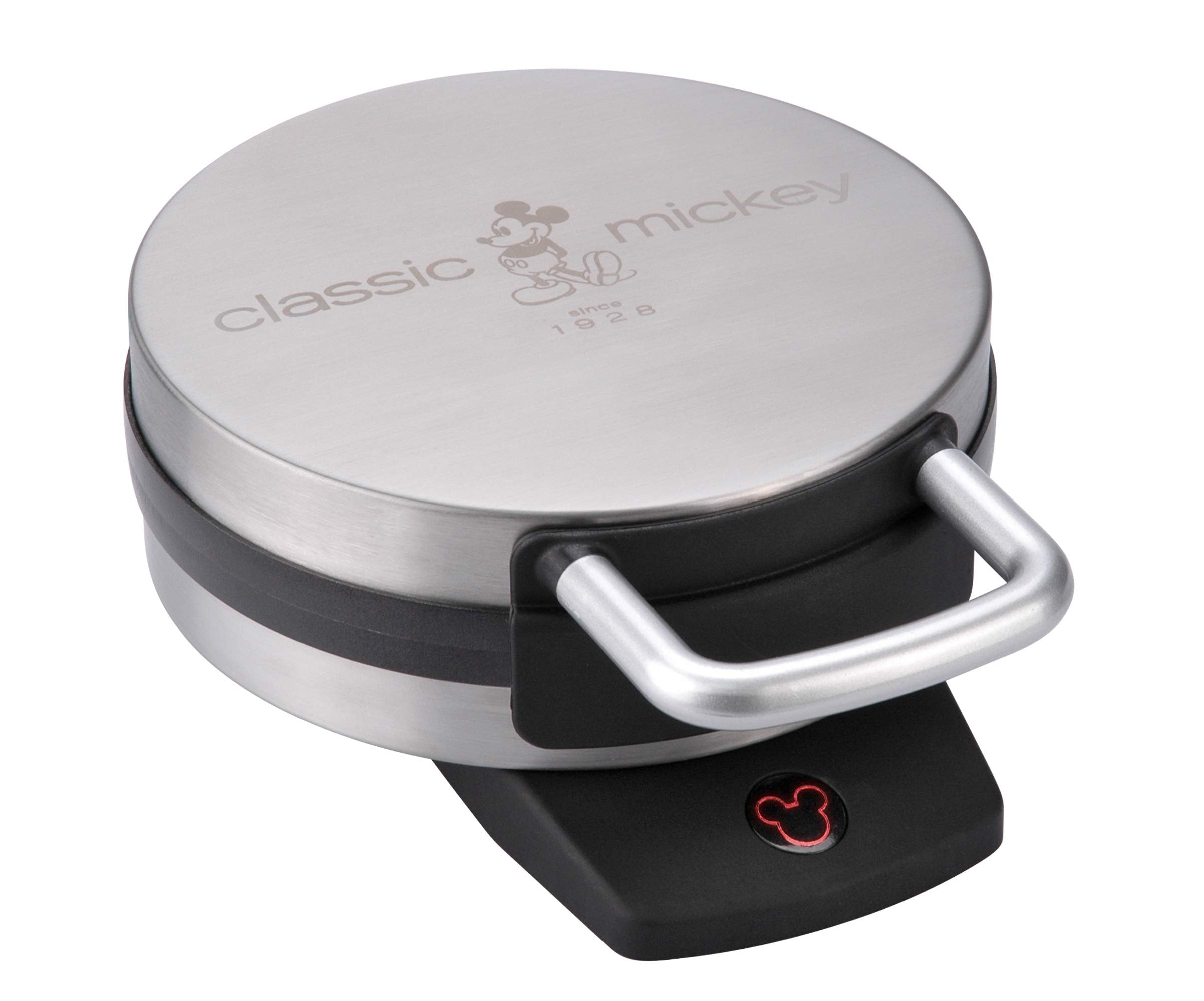 Disney Classic Mickey Waffle Maker by Select Brands - Disney Kitchen Appliances - Features Non-Stick Plates - Mickey Mouse Gift - 7" Waffles